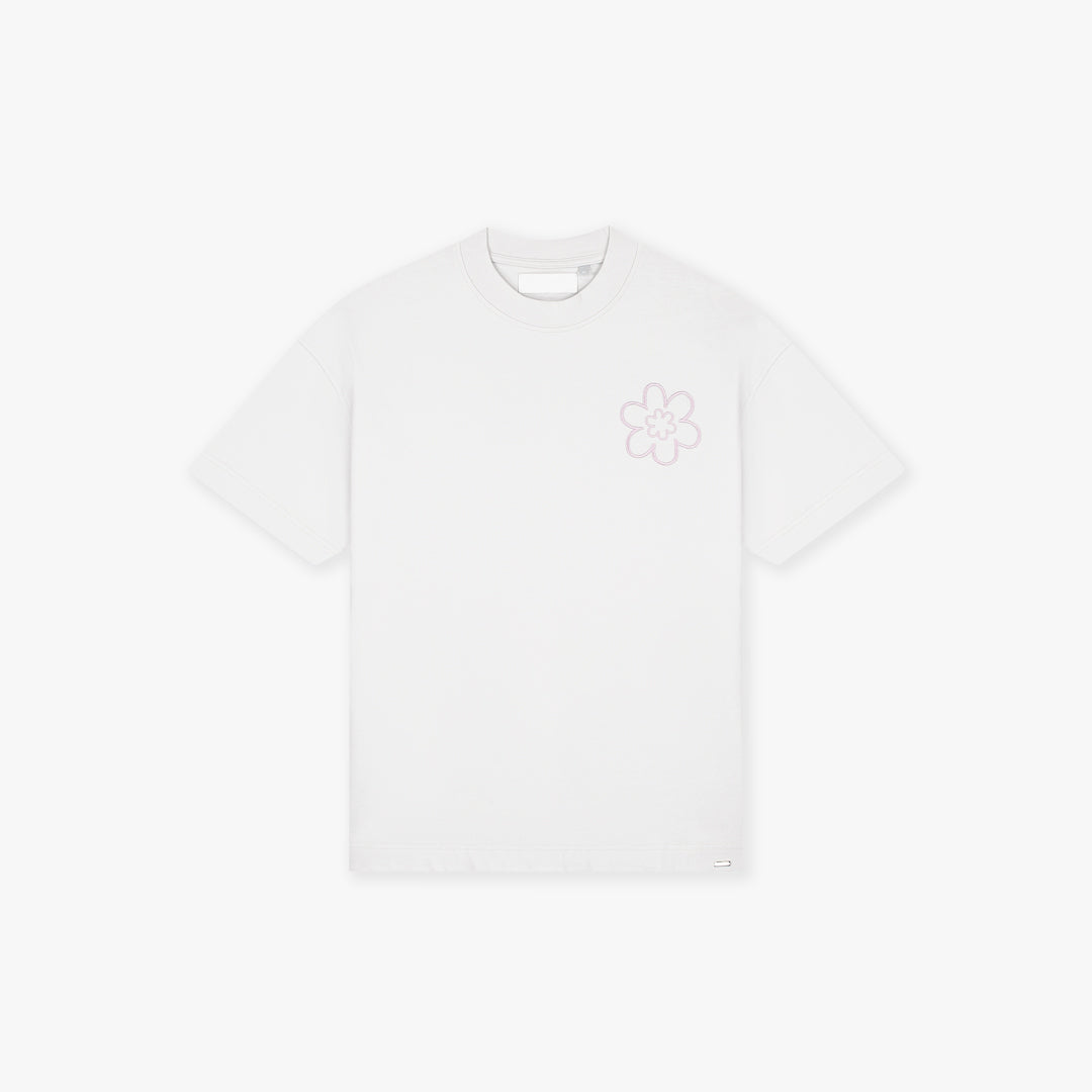 Croyez Contour De La Fleur T-Shirt- Light Grey
