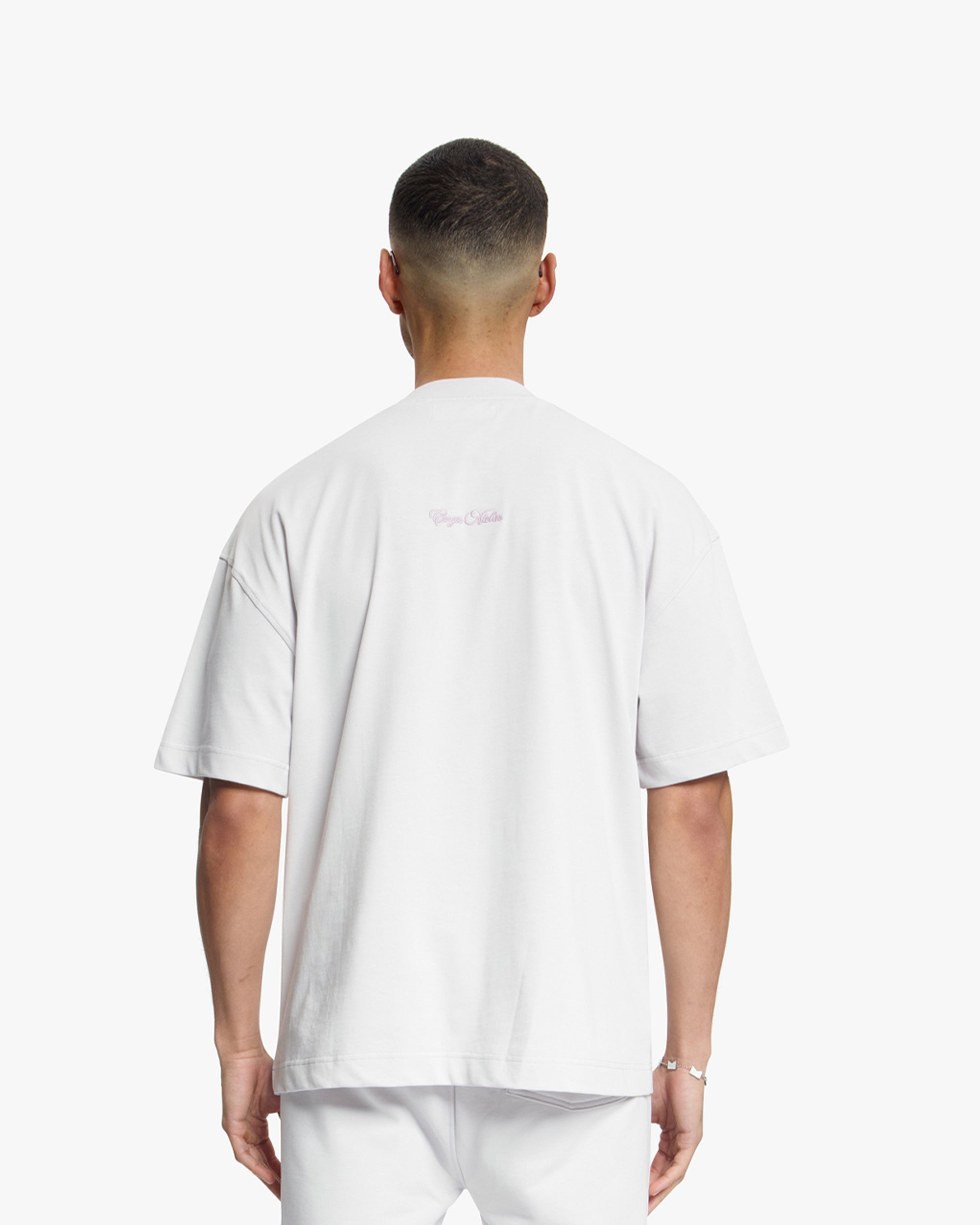 Croyez Contour De La Fleur T-Shirt- Light Grey