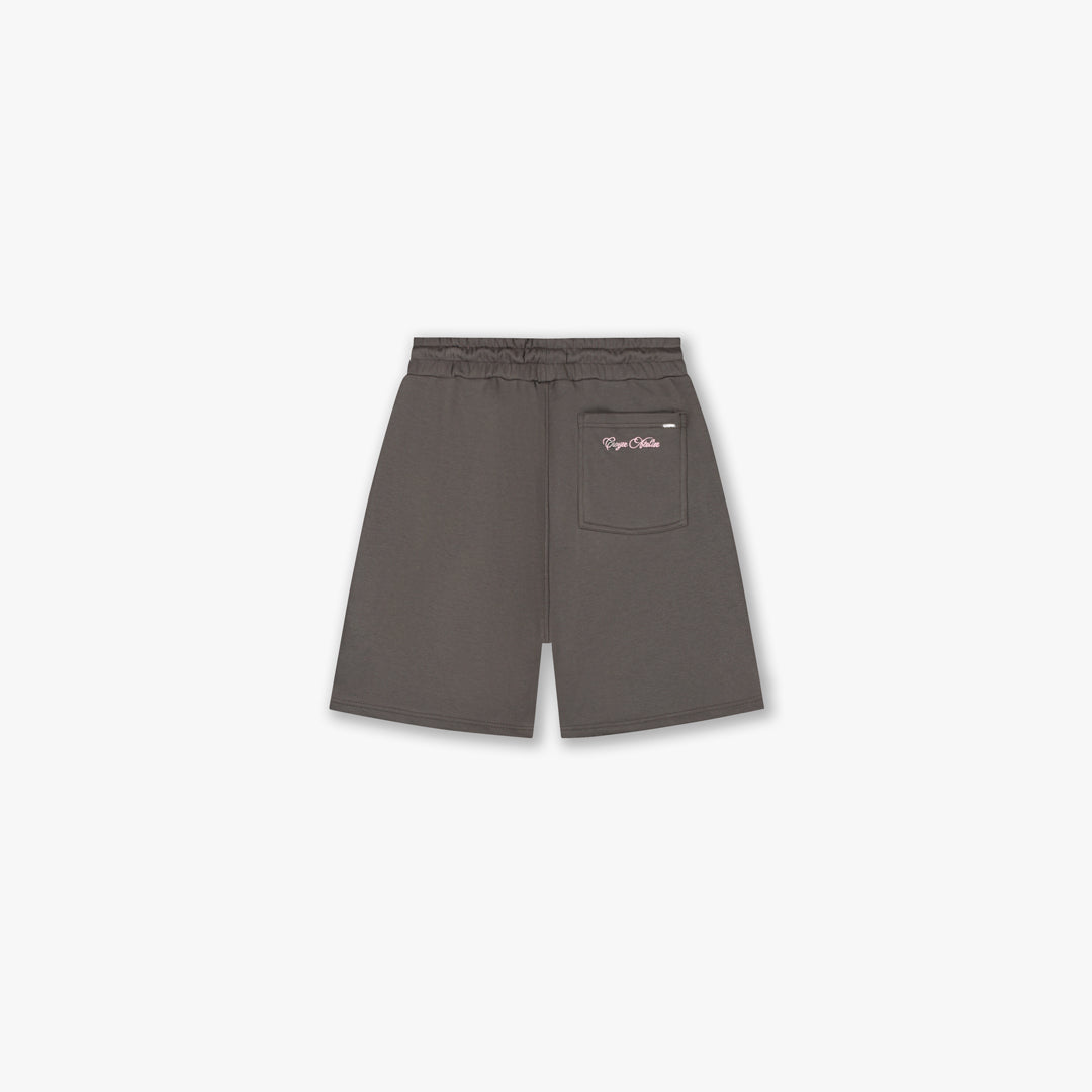 Croyez Contour De La Fleur Shorts- Washed Brown