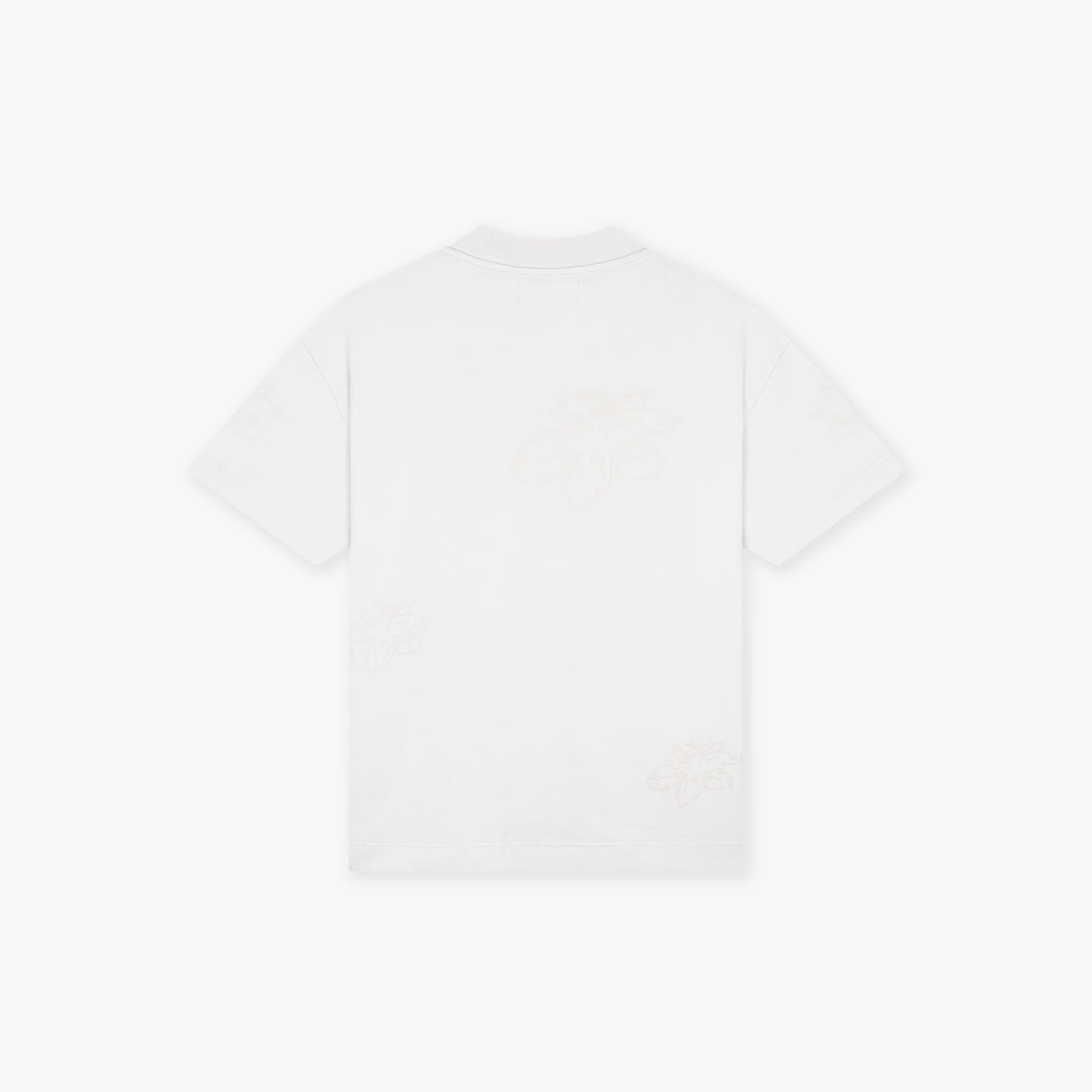 Croyez Initial Flower T-Shirt- Light Grey
