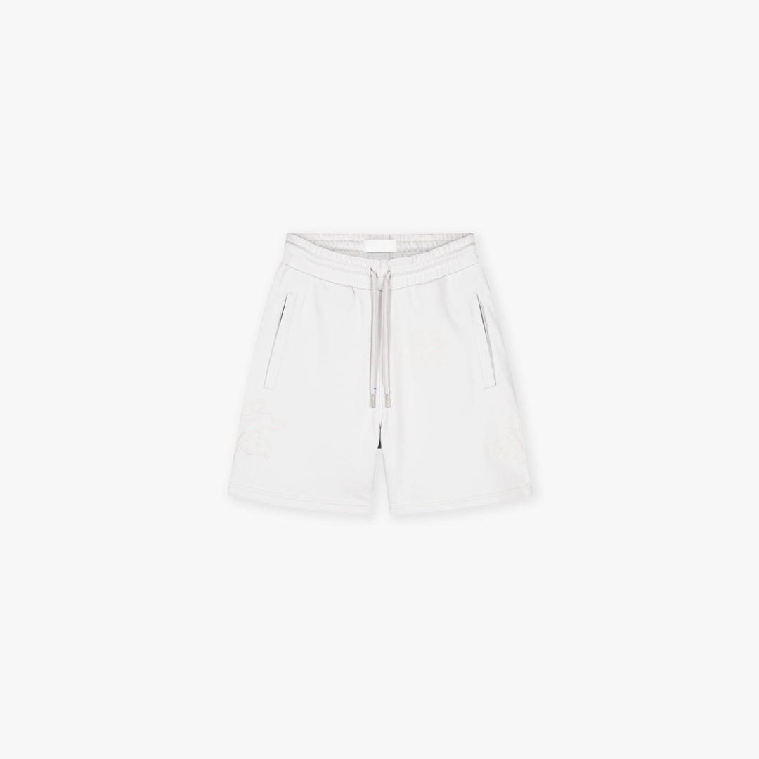 Croyez Initial Flower Shorts- Light Grey
