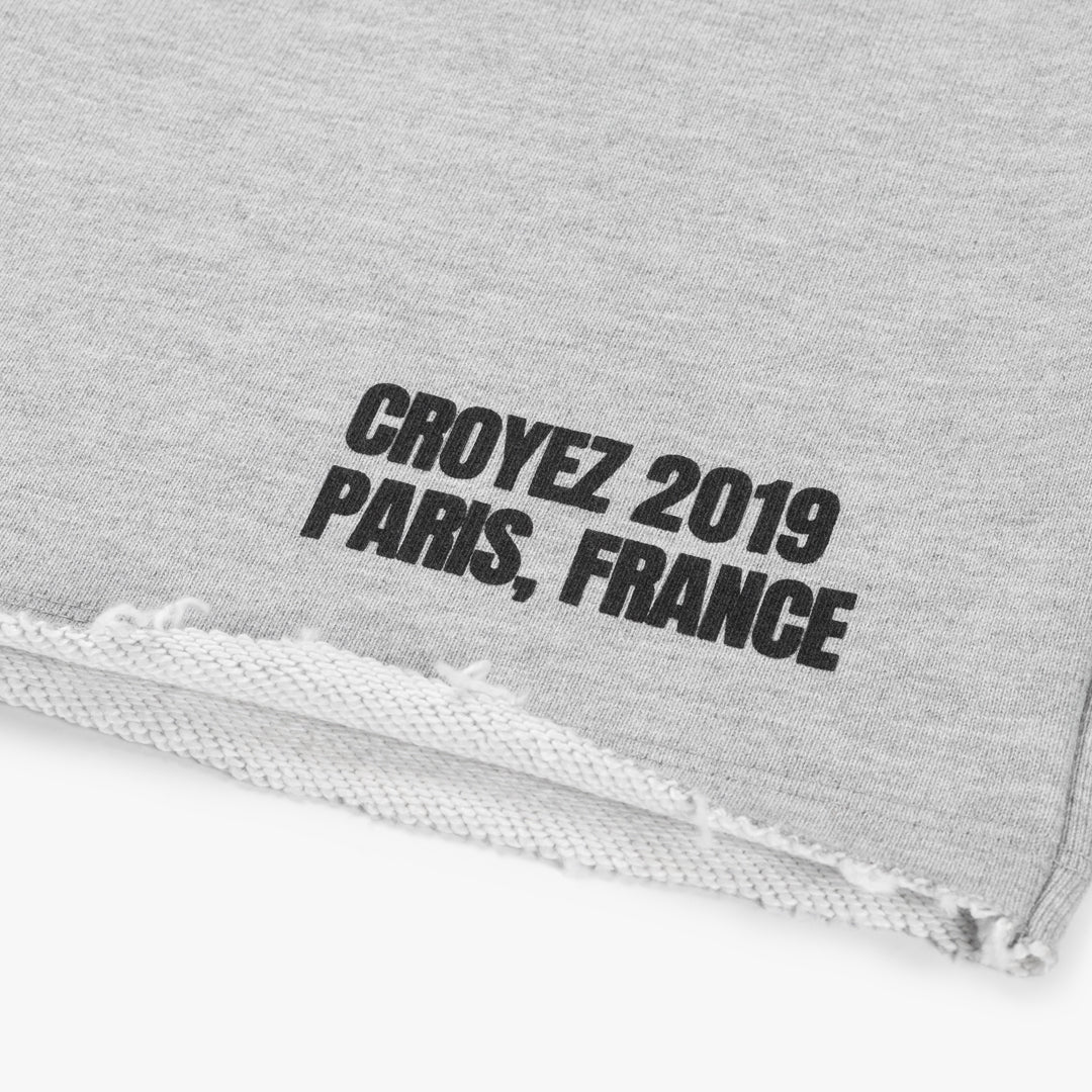 Croyez Relaxed Paris Shorts- Grey Melange