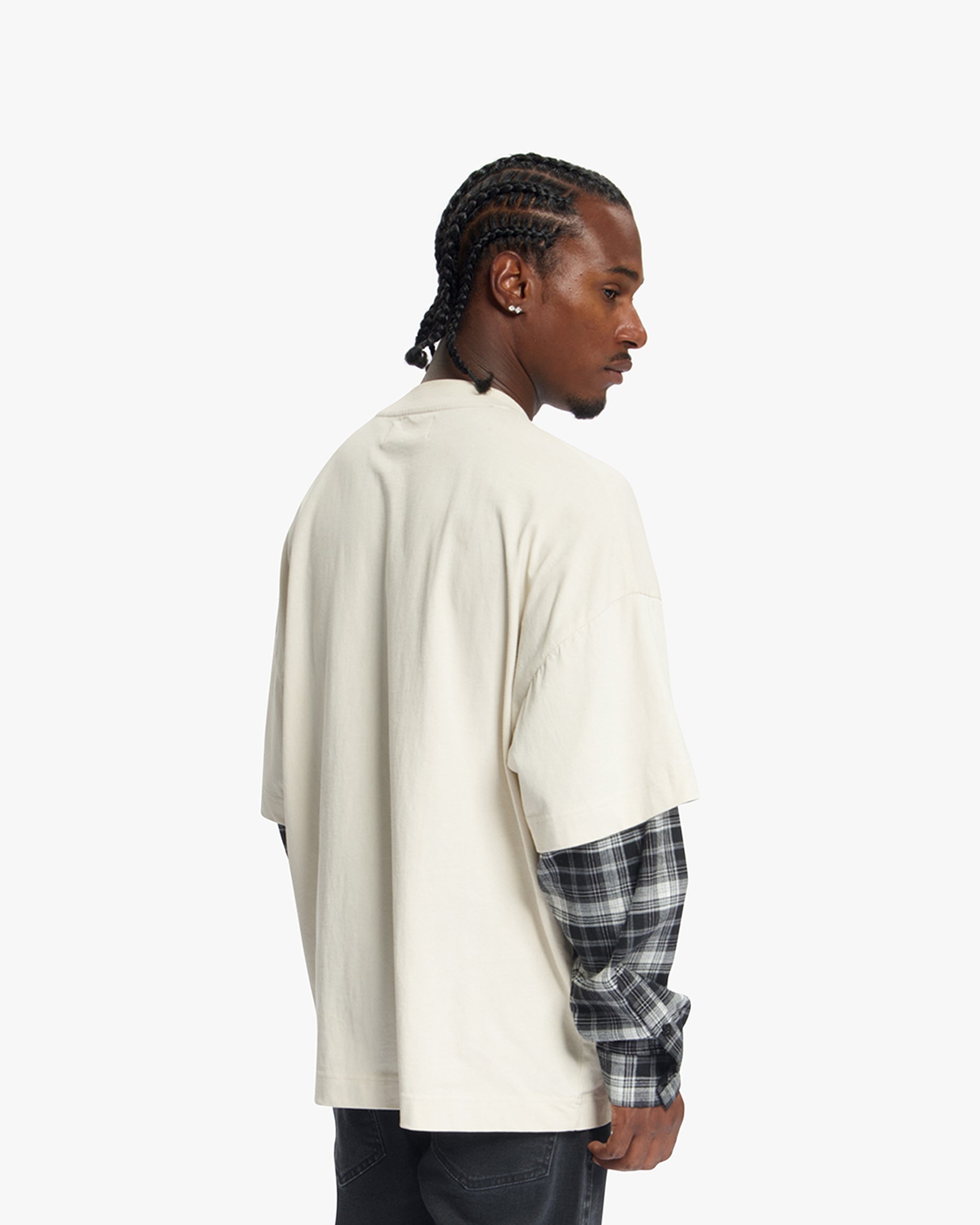 Croyez Layered Race T-Shirt - Light Beige