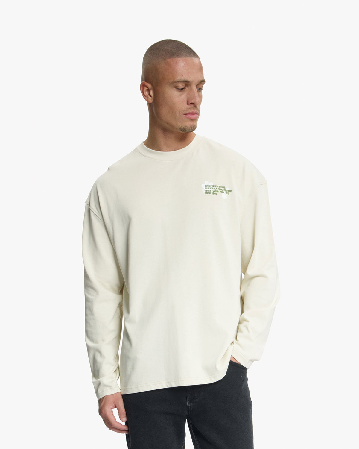 Croyez Silhouette 2.0 Longsleeve T-Shirt- Light Beige