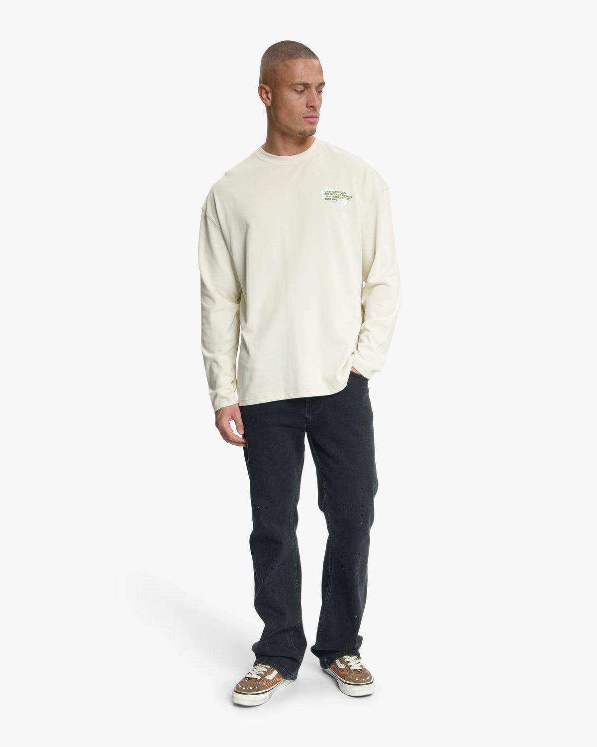 Croyez Silhouette 2.0 Longsleeve T-Shirt- Light Beige