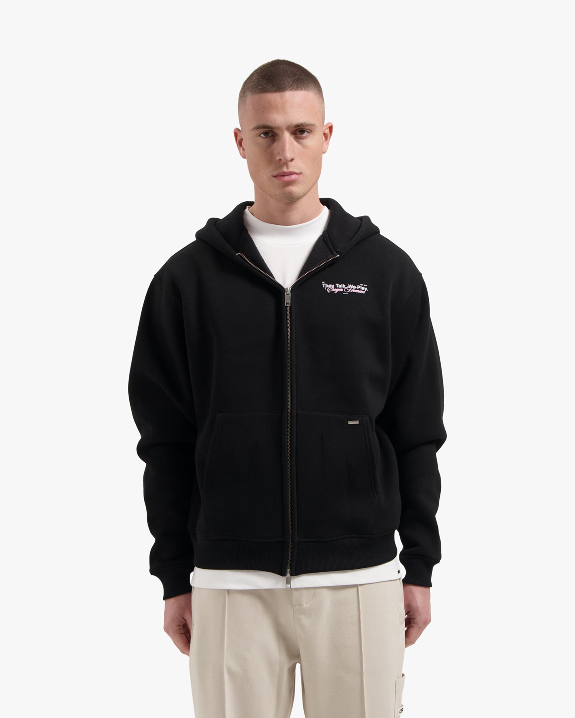 Croyez Talk And Play Zip Hoodie- Black