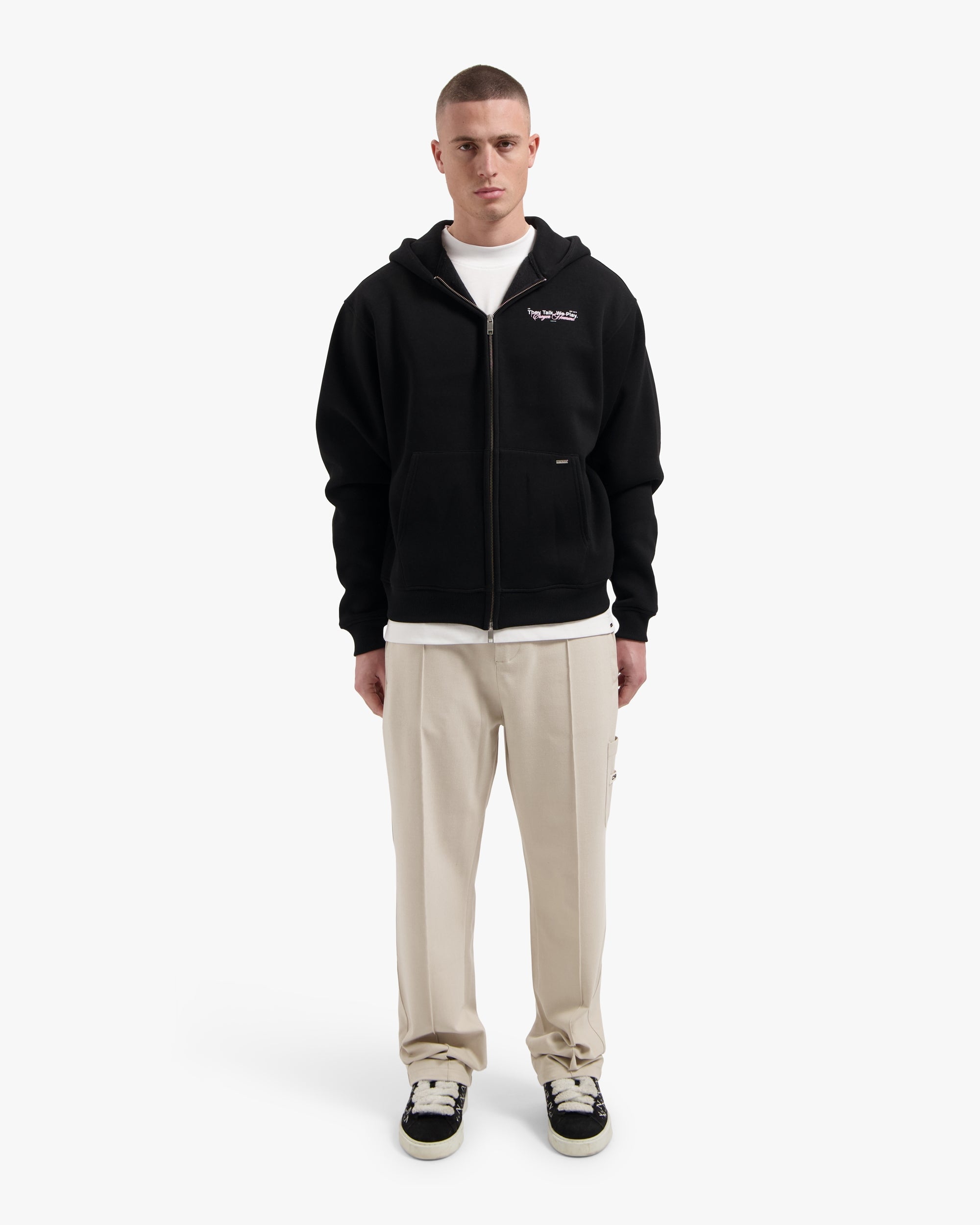 Croyez Talk And Play Zip Hoodie- Black