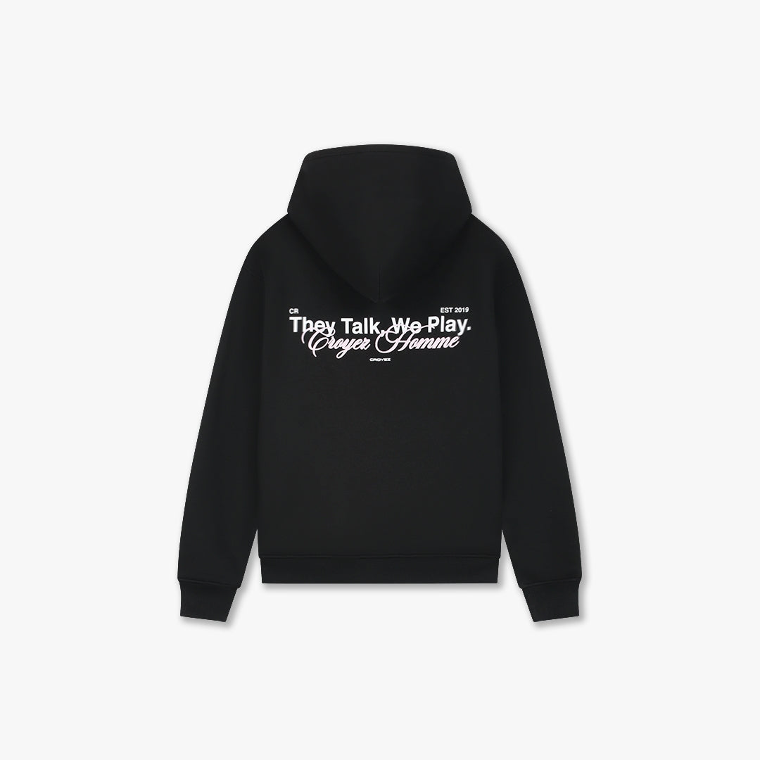 Croyez Talk And Play Zip Hoodie- Black