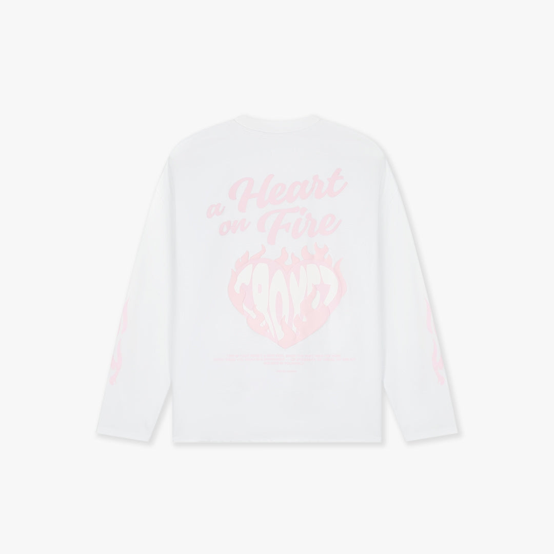 Croyez Heart On Fire Longsleeve- Off-White