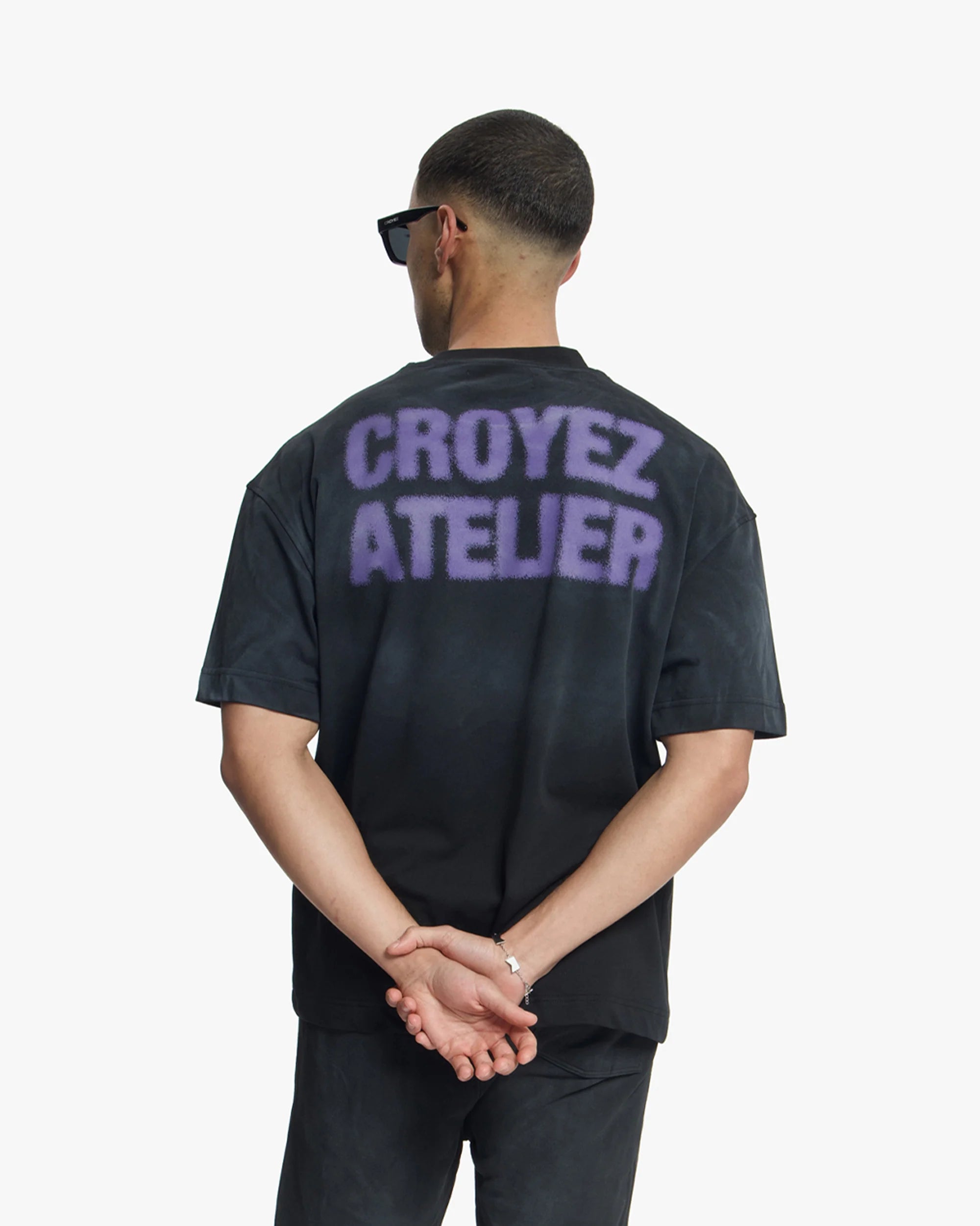 Croyez Sprayed Atelier T-Shirt- Black