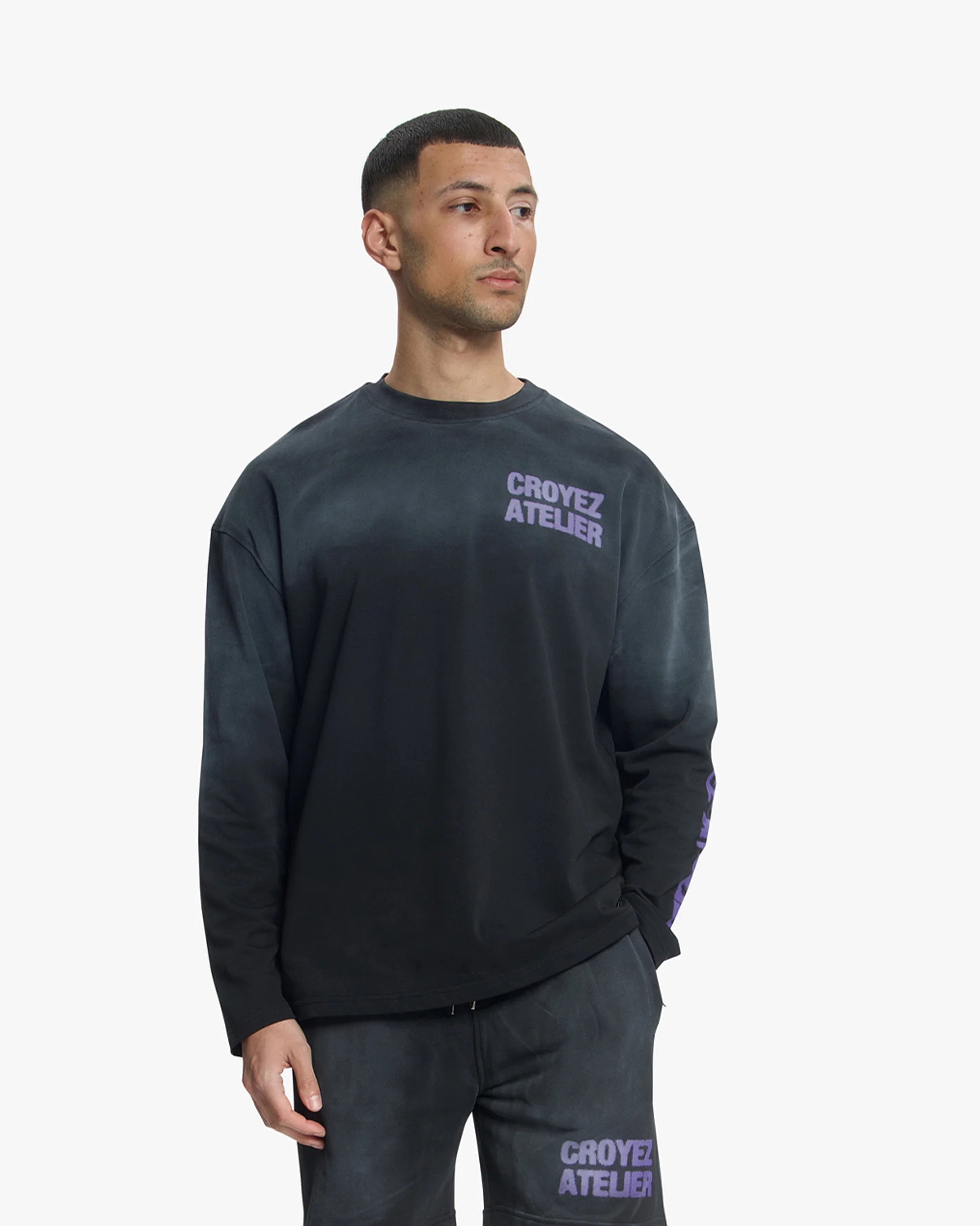 Croyez Sprayed Atelier Longsleeve- Black