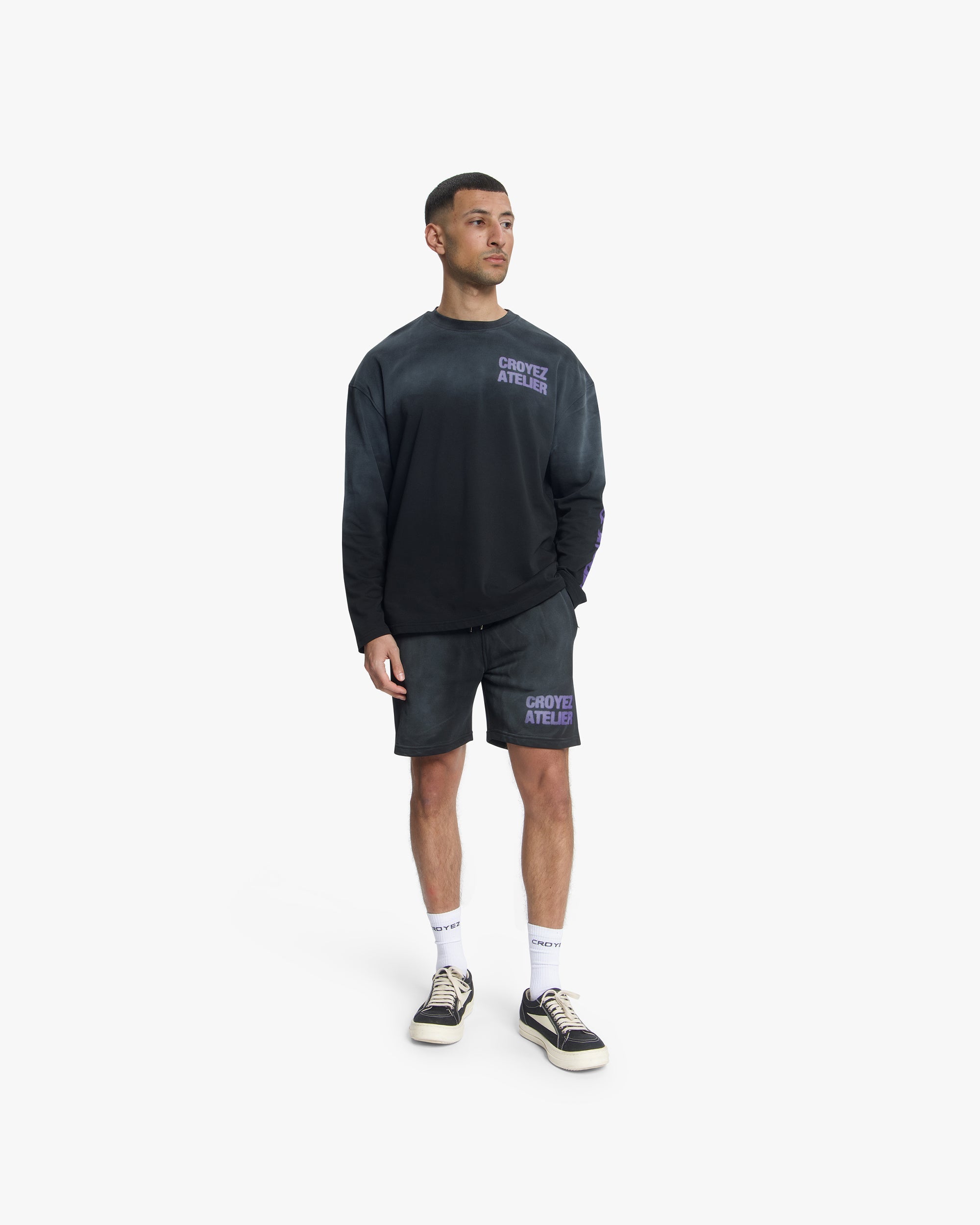 Croyez Sprayed Atelier Shorts- Black