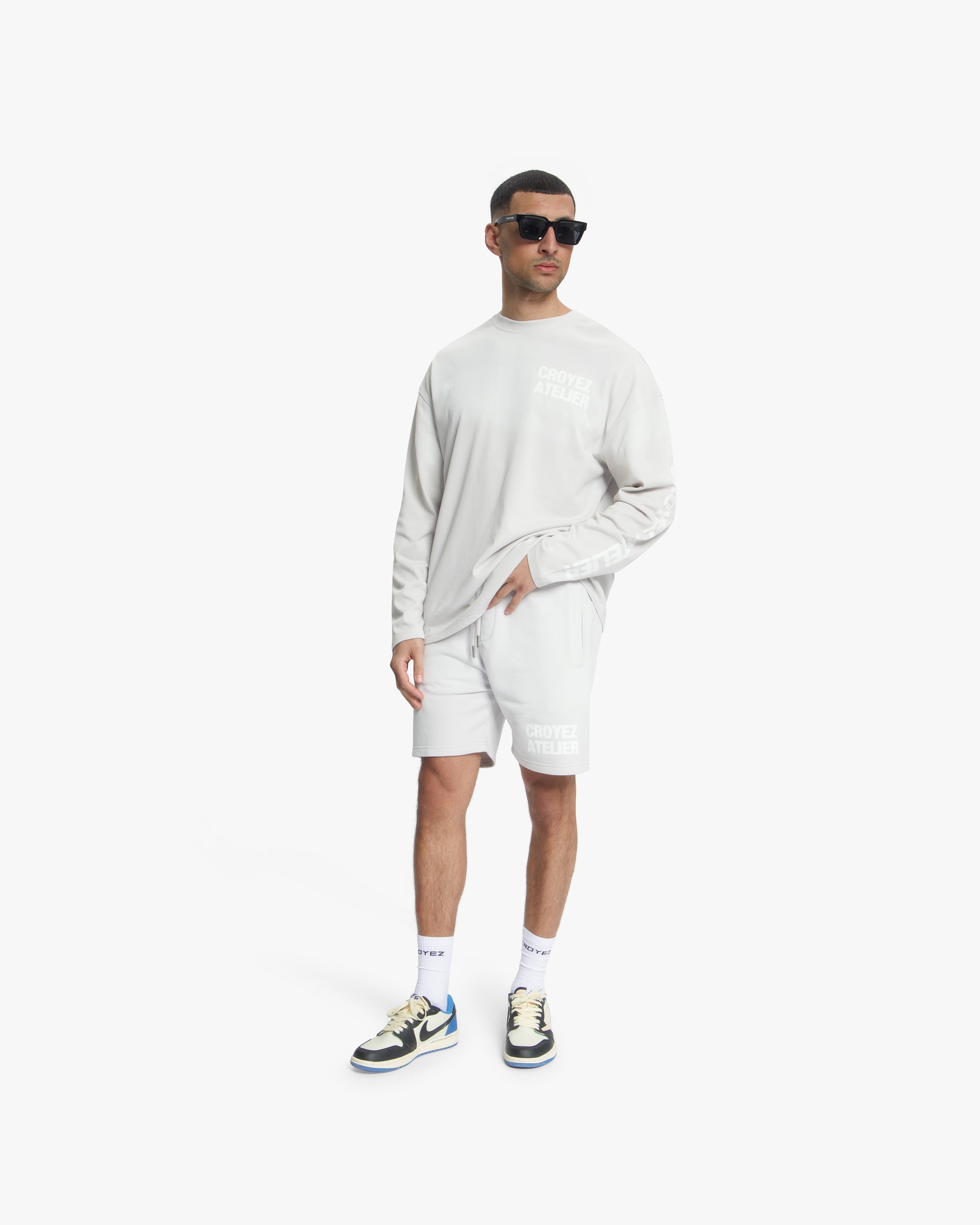 Croyez Sprayed Atelier Shorts- Light Grey