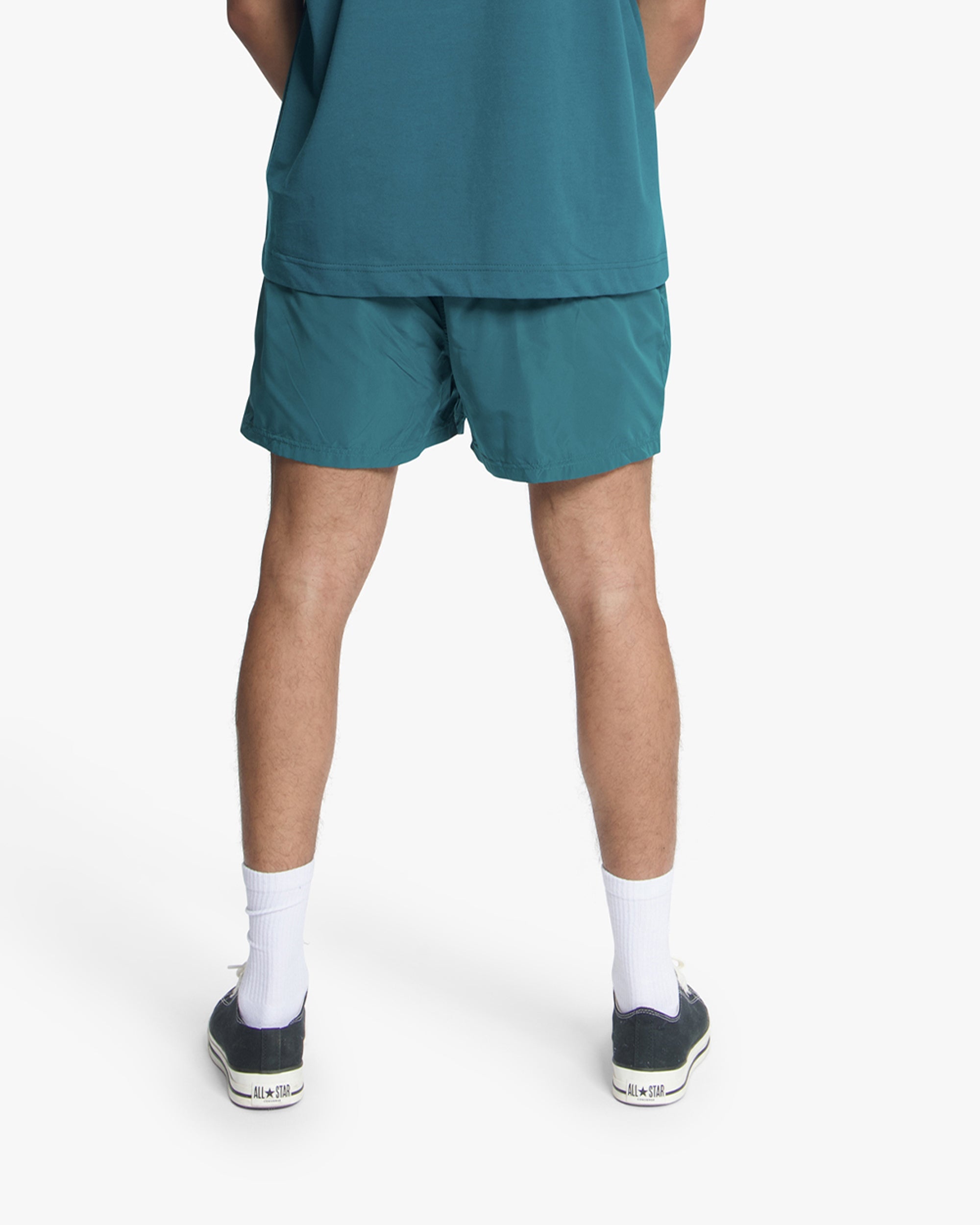 Croyez Stamp Shorts- Dark Teal