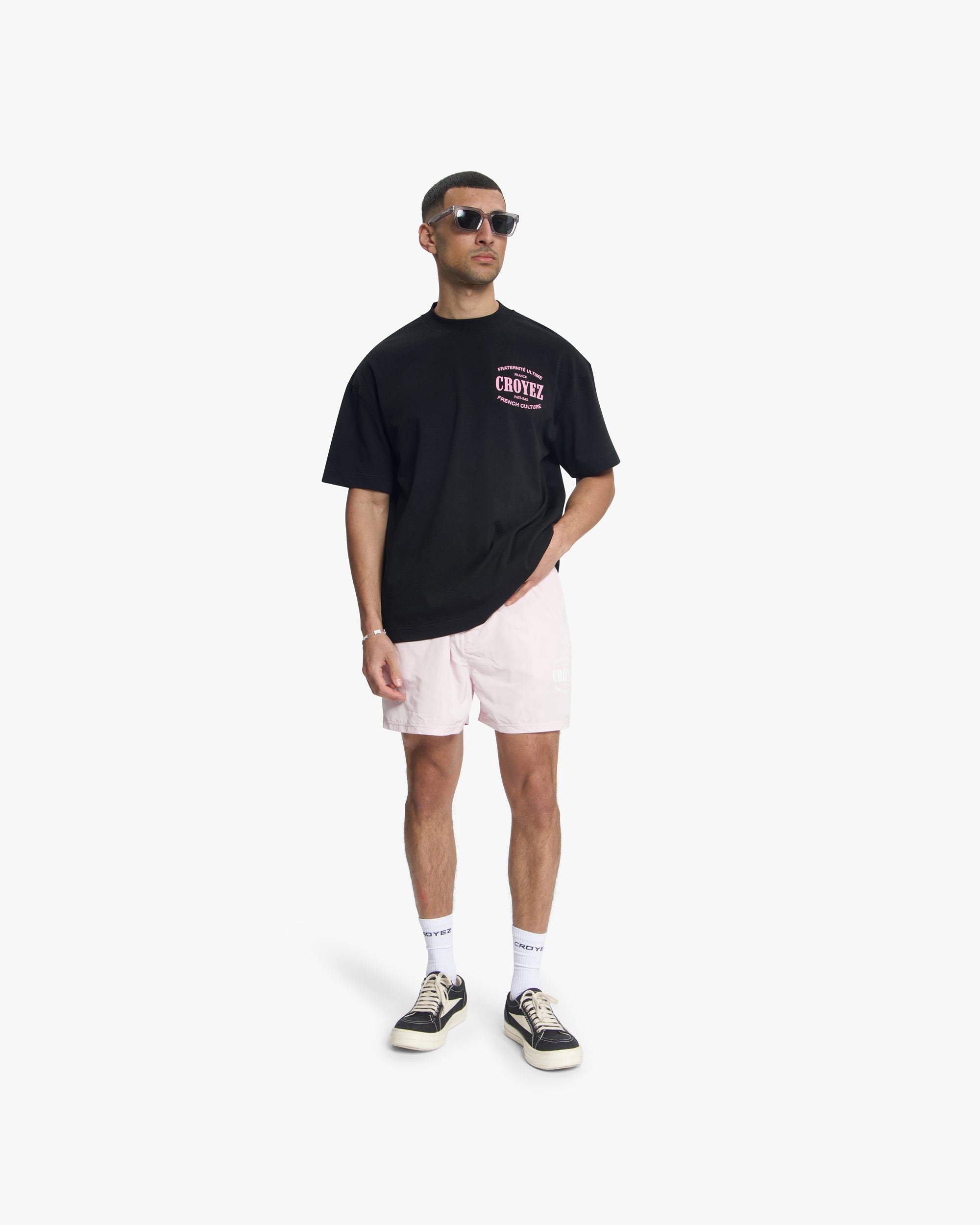 Croyez Stamp Swim Short- Pink