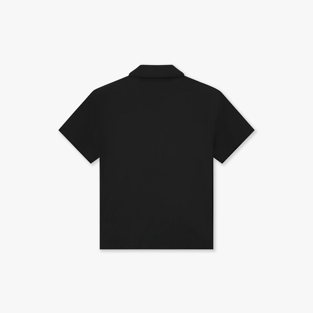 Croyez Plisse Shirt- Black