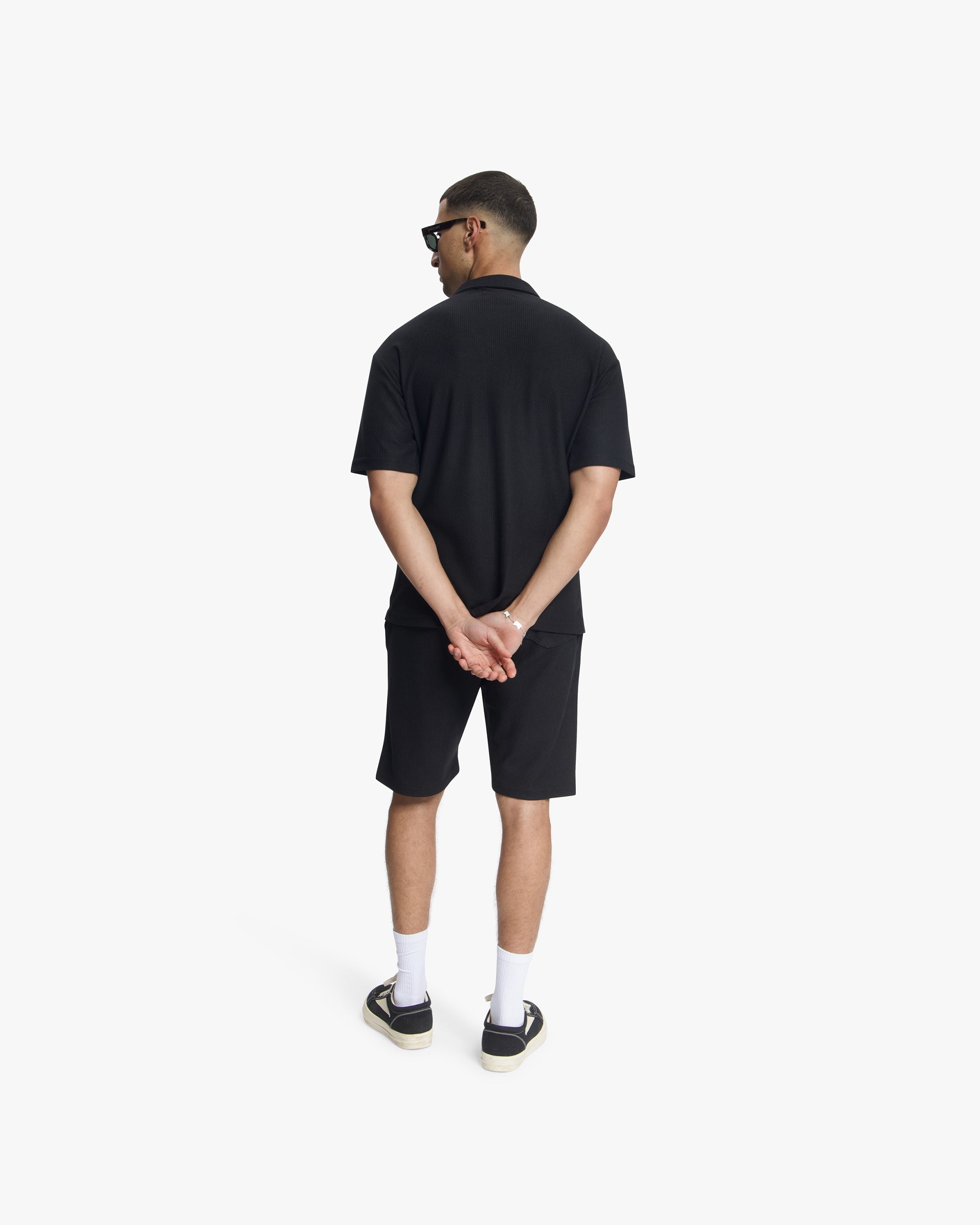 Croyez Plisse Shirt- Black