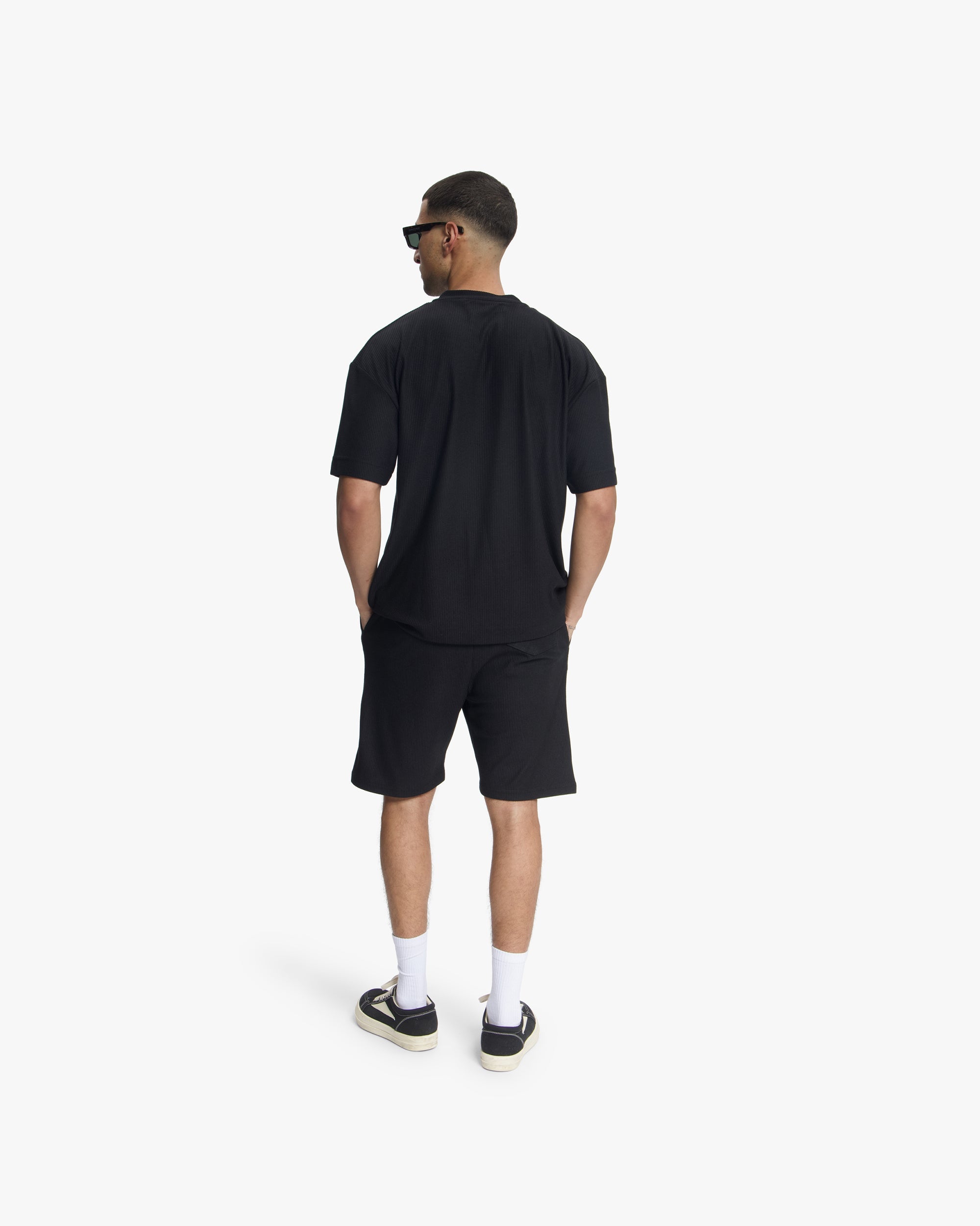 Croyez Plisse Shorts- Black