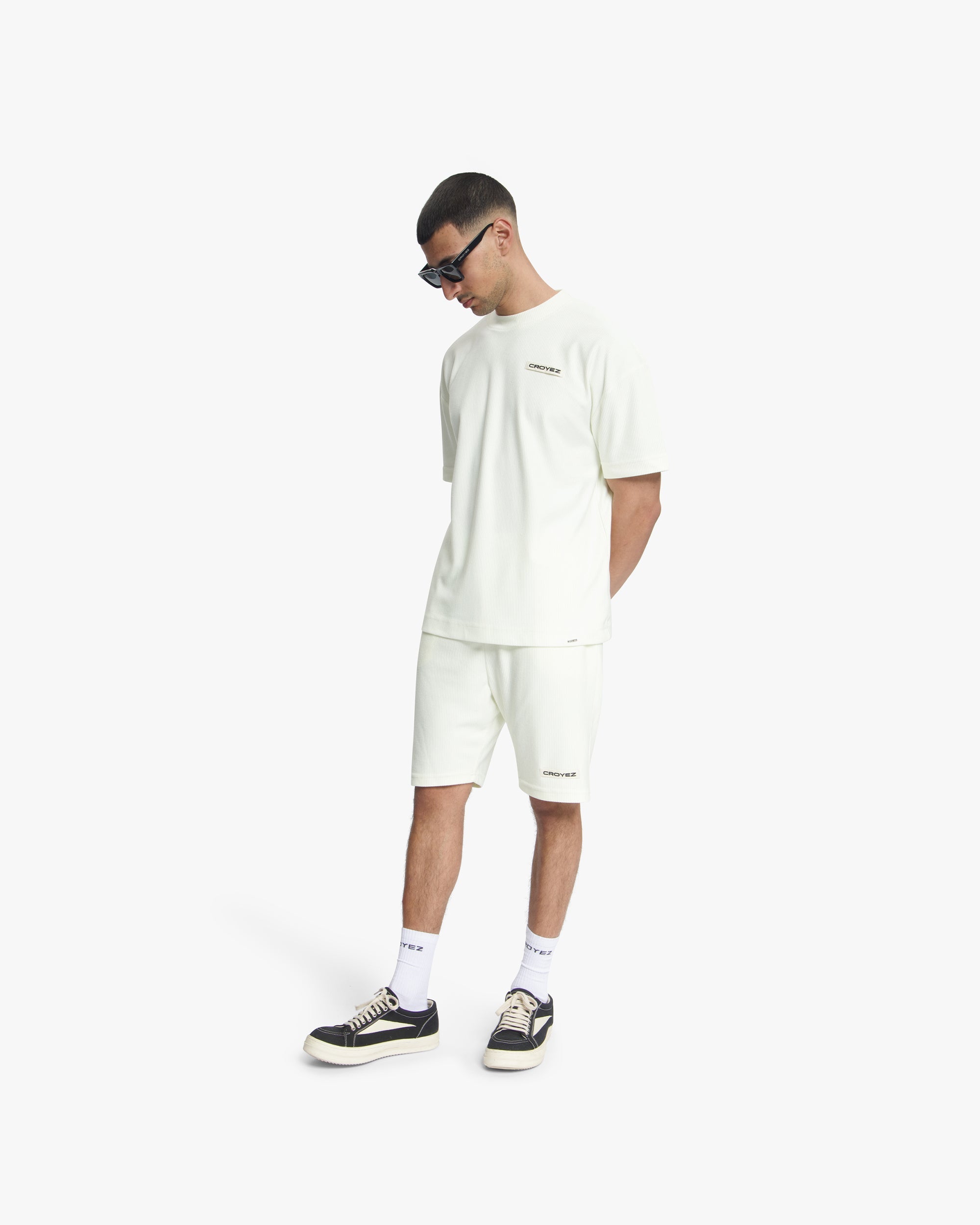 Croyez Plisse Shorts- Off-White