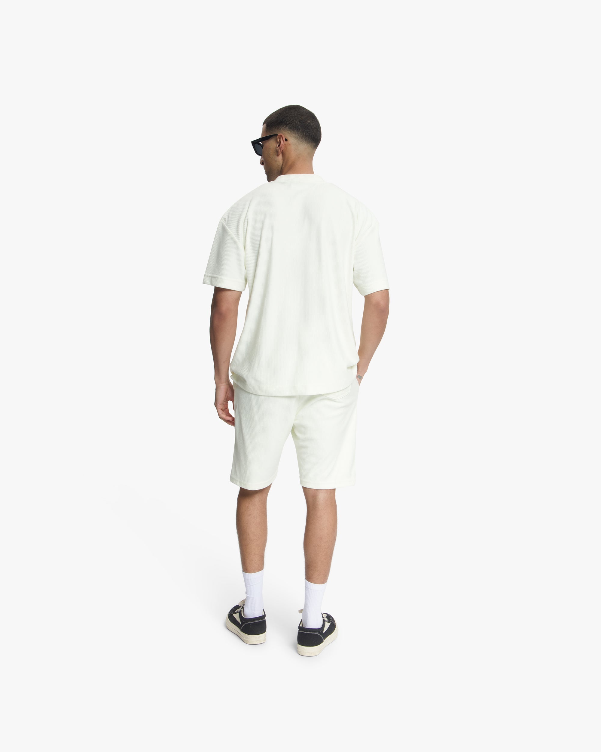 Croyez Plisse Shorts- Off-White