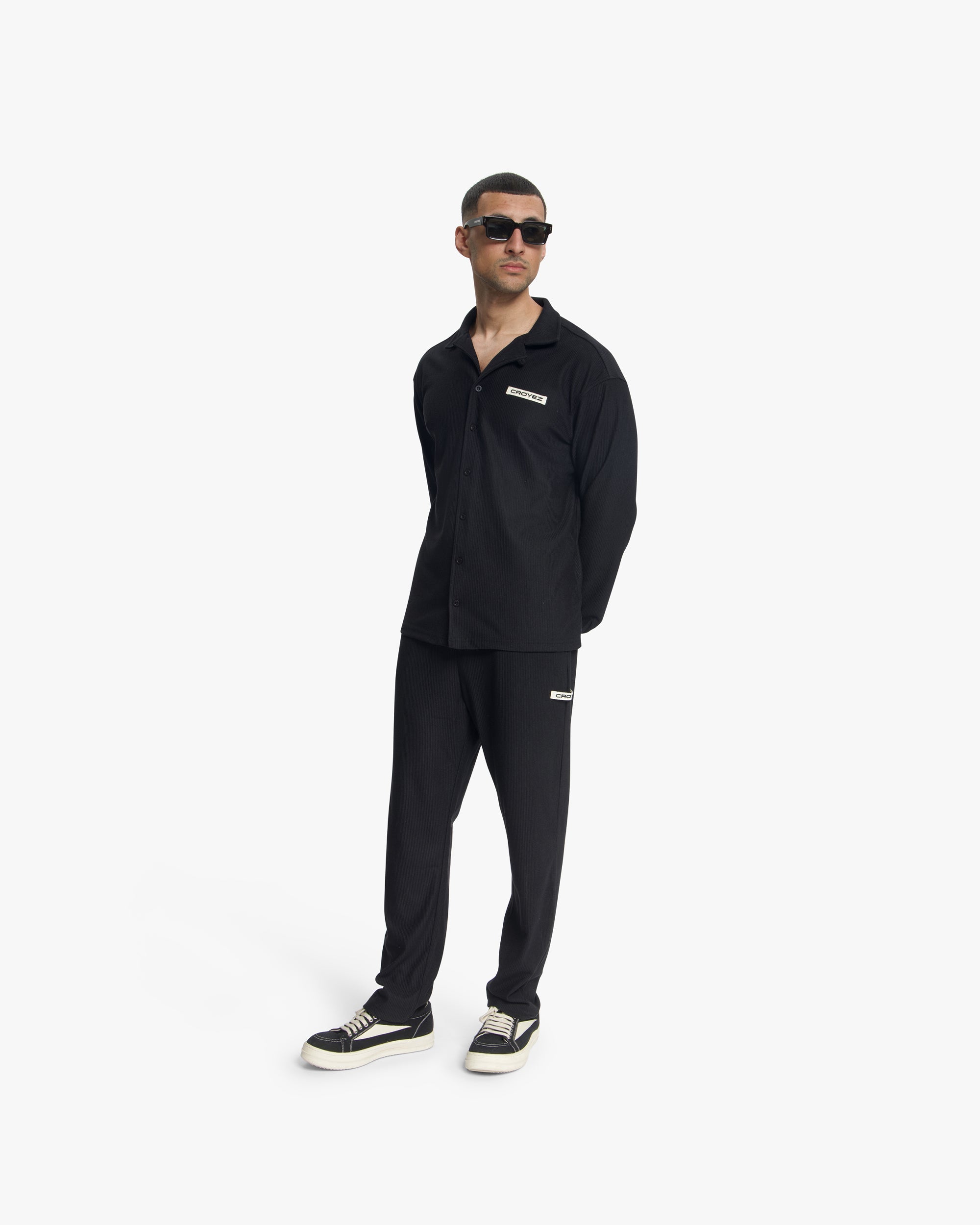 Croyez Plisse Shirt- Black