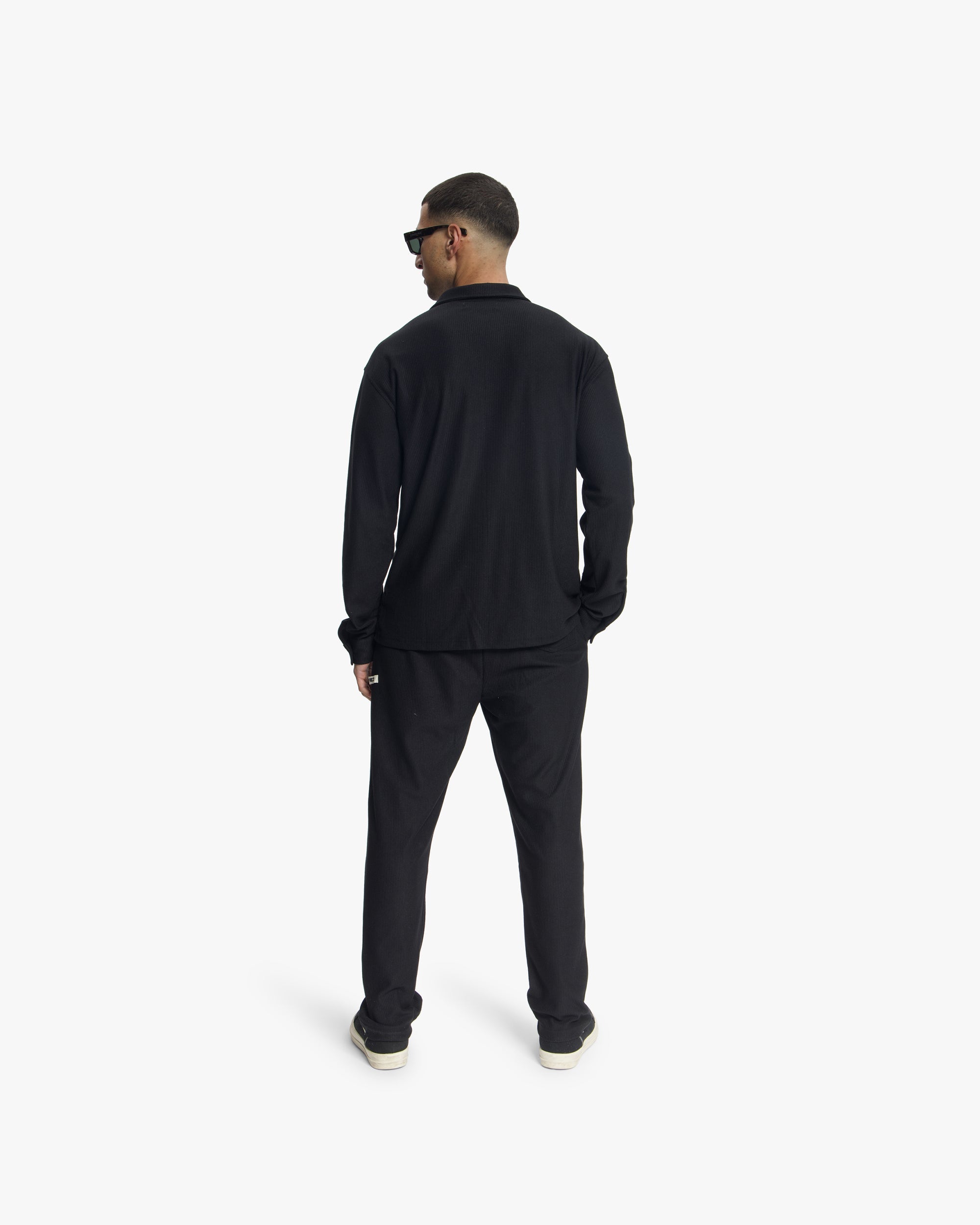 Croyez Plisse Shirt- Black