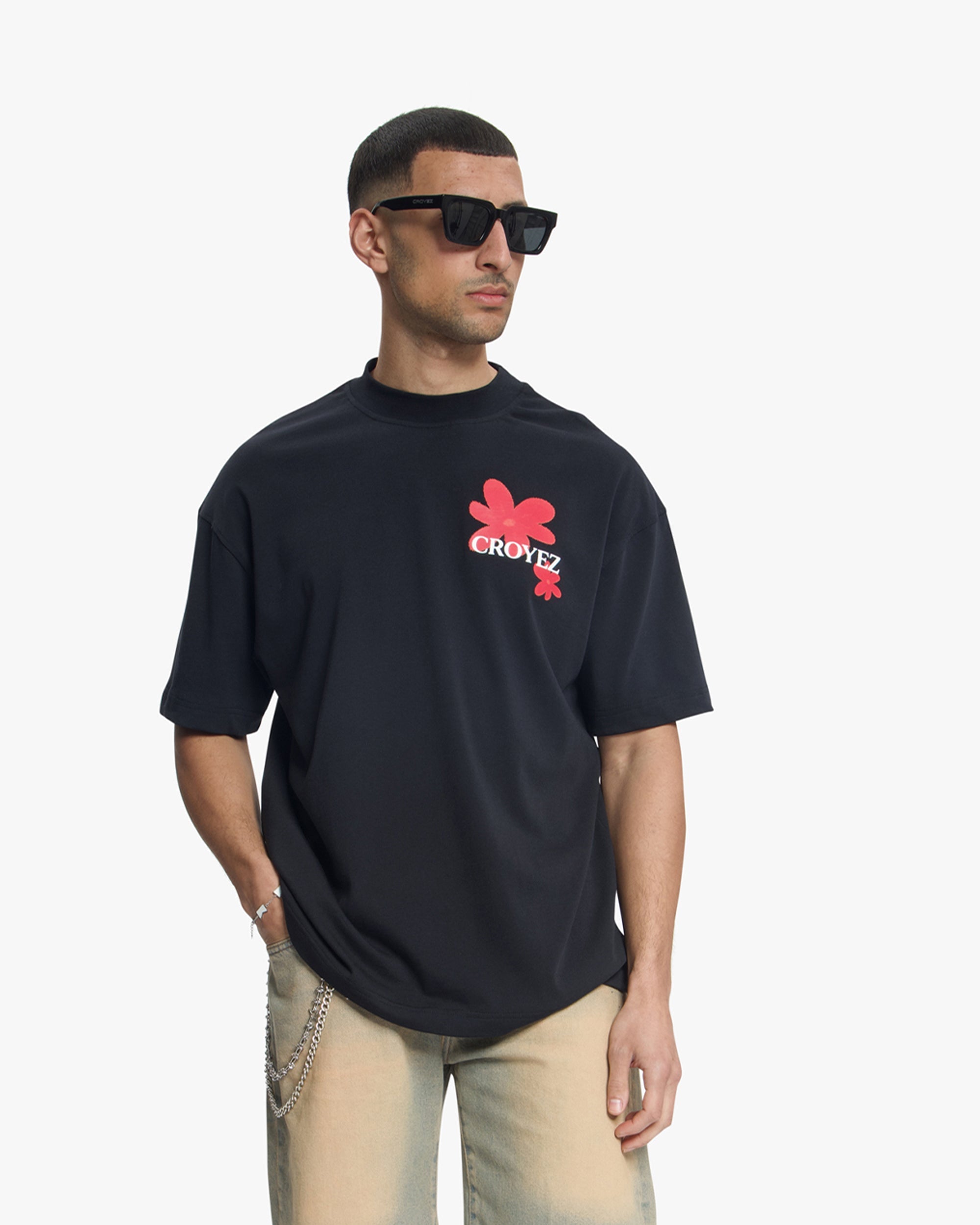 Croyez Botanique T-Shirt- Black/Red