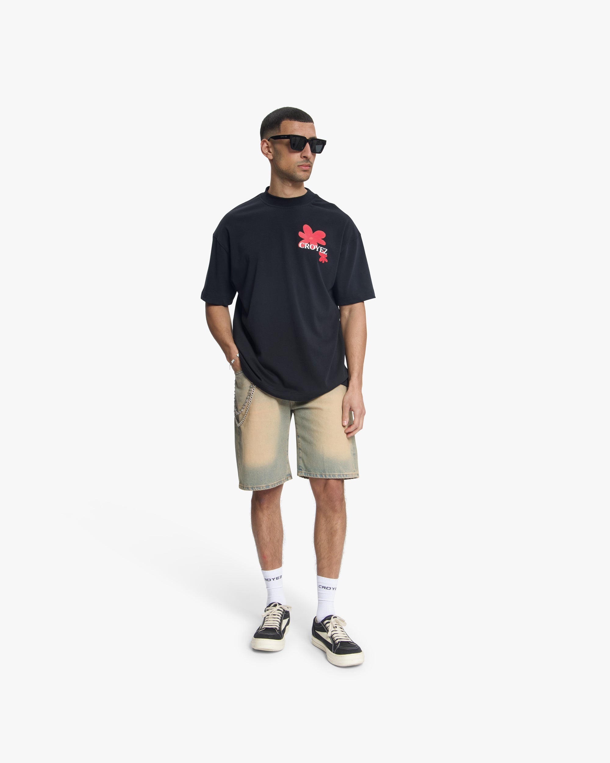 Croyez CD2 Washed Denim Shorts- Sand Washed