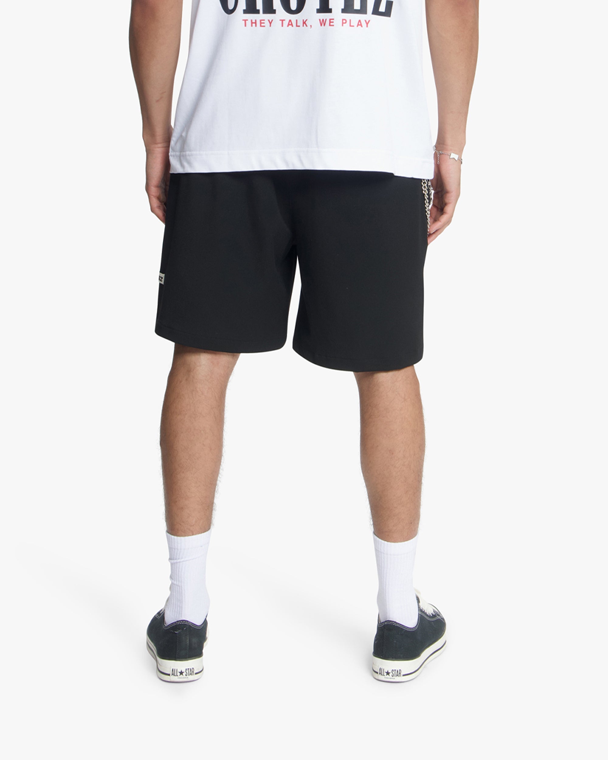 Croyez Etiquette Straight Chino Shorts- Black
