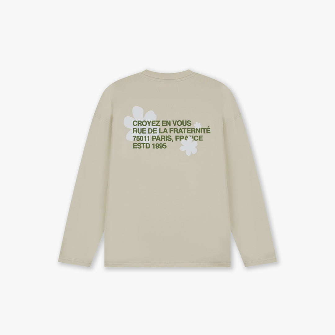 Croyez Silhouette 2.0 Longsleeve T-Shirt- Light Beige