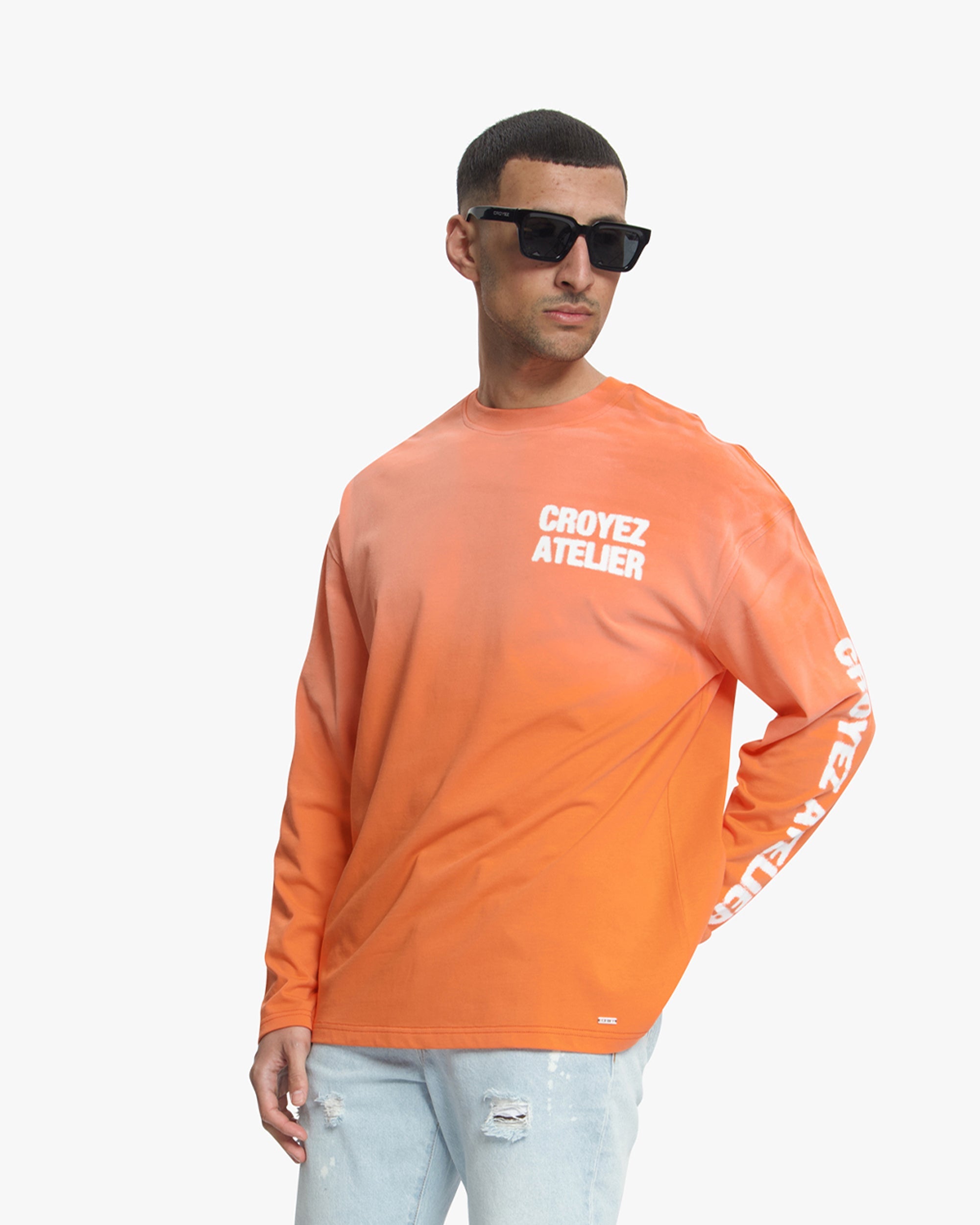 Croyez Sprayed Atelier Longsleeve- Orange
