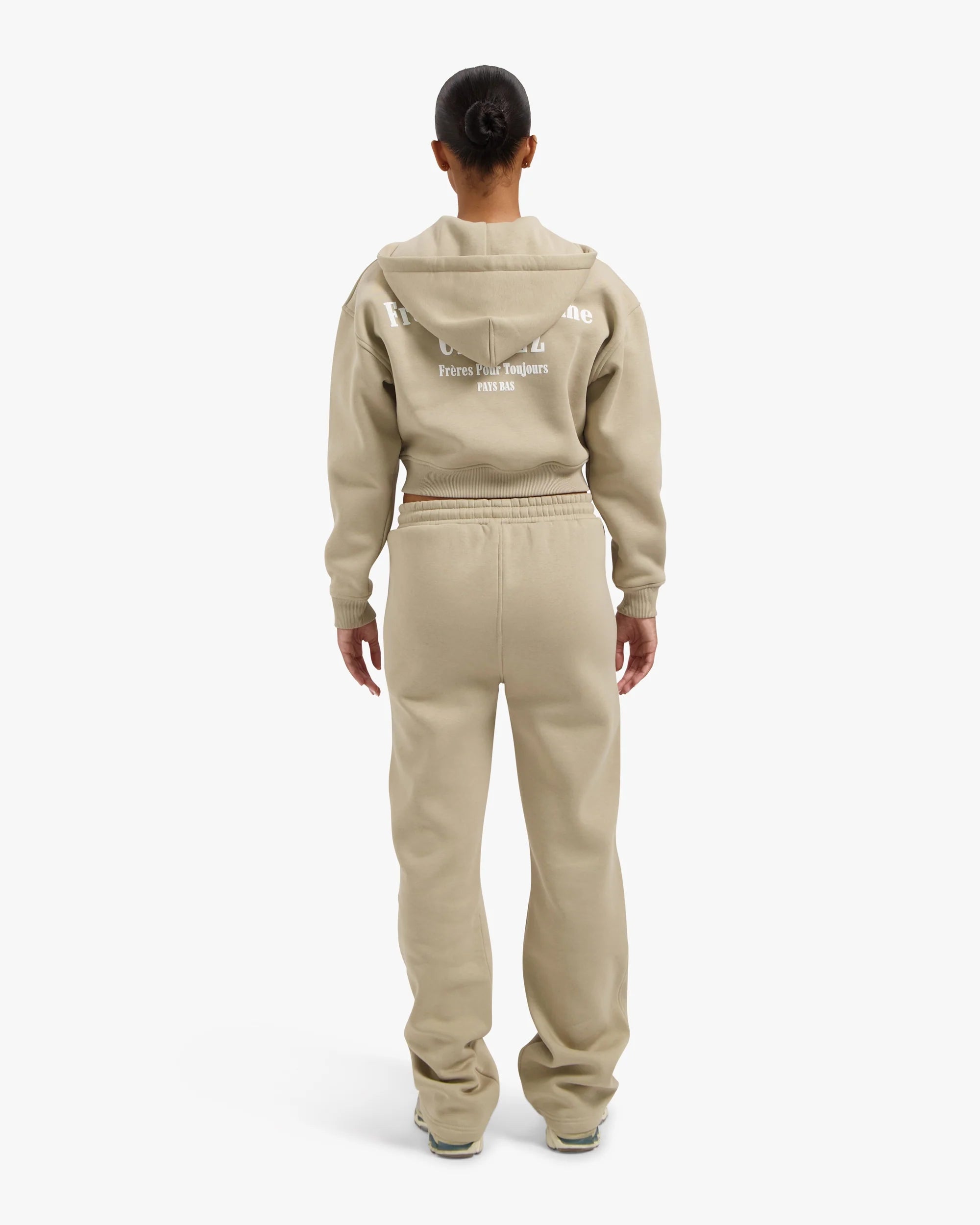 Croyez Women Fraternite Straight Leg Sweatpants- Sand
