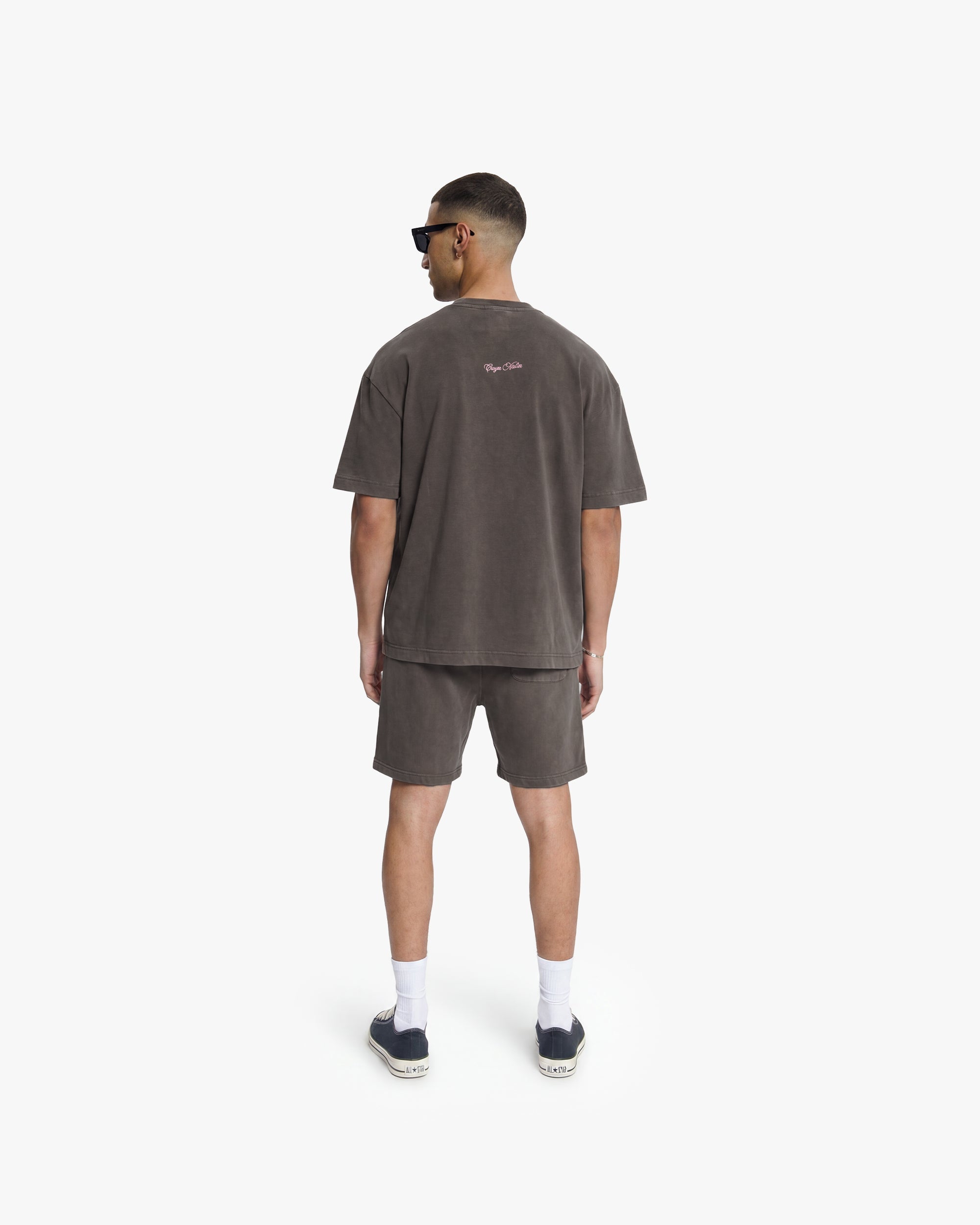 Croyez Contour De La Fleur Shorts- Washed Brown