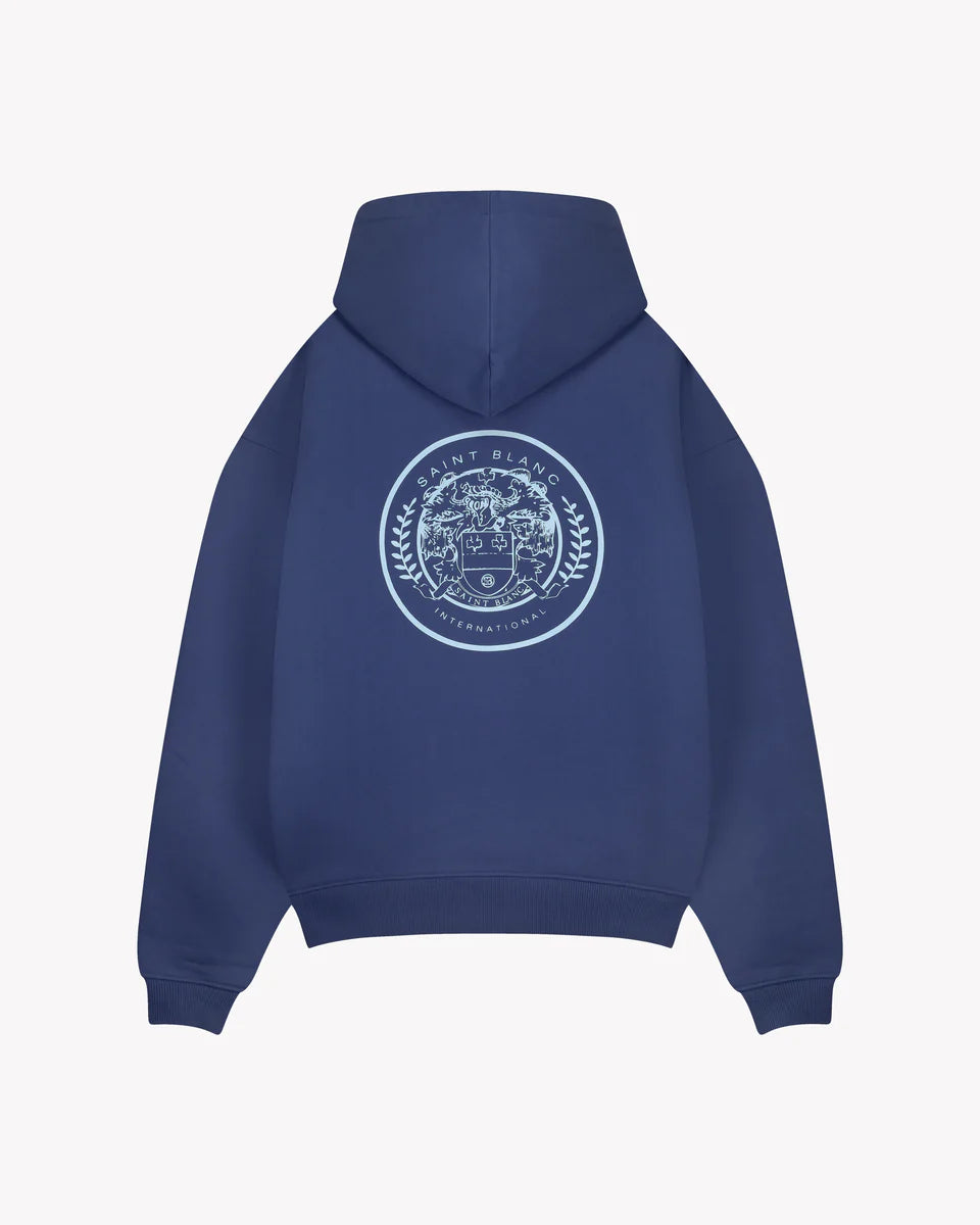 Saint Blanc Crest Hoodie- Twilight Blue