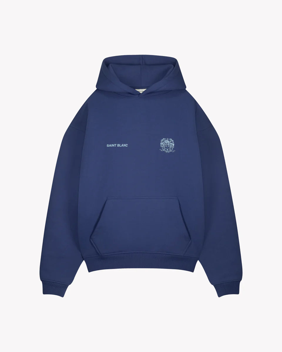 Saint Blanc Crest Hoodie- Twilight Blue