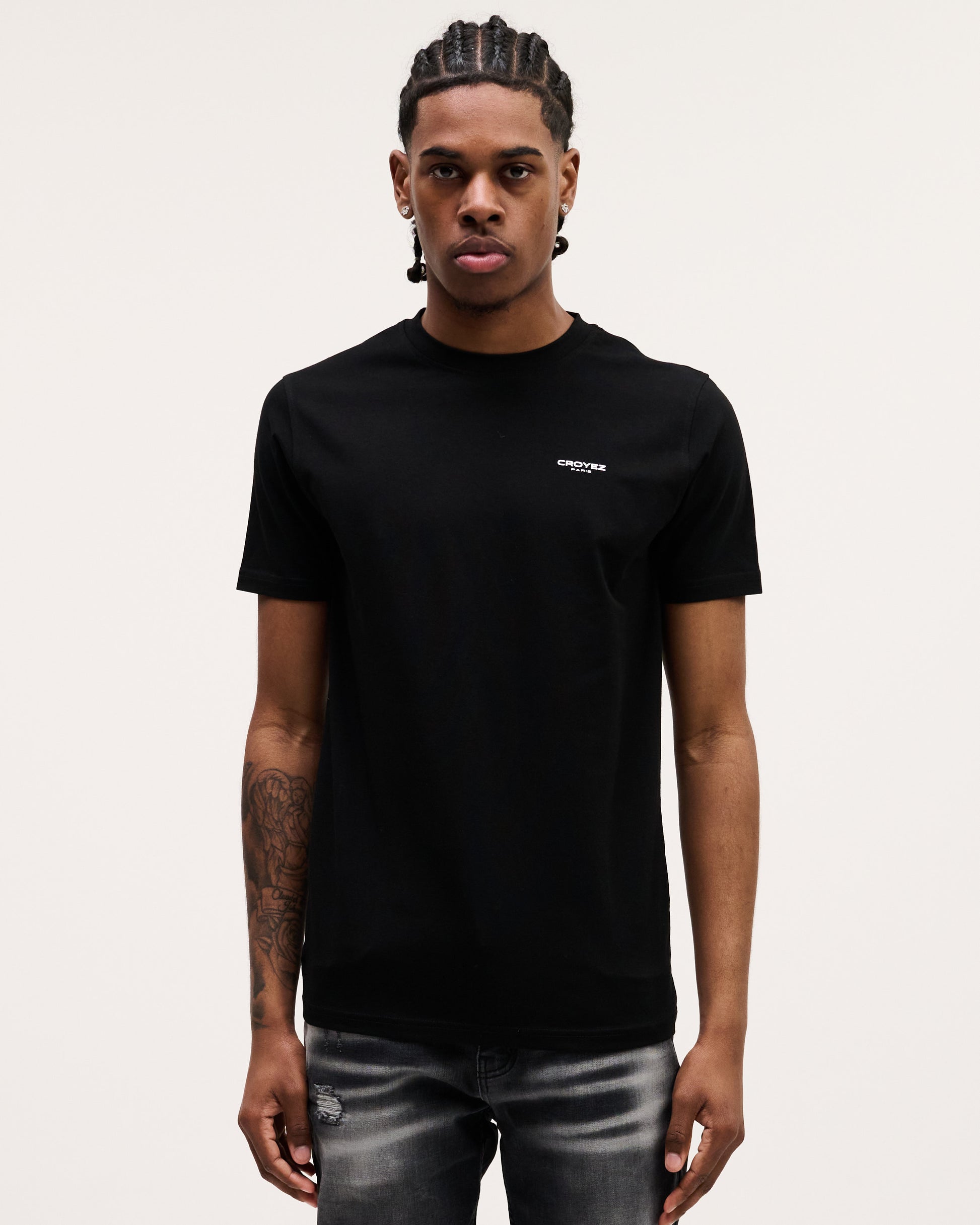 Croyez Basic T-Shirt Zwart - Wit