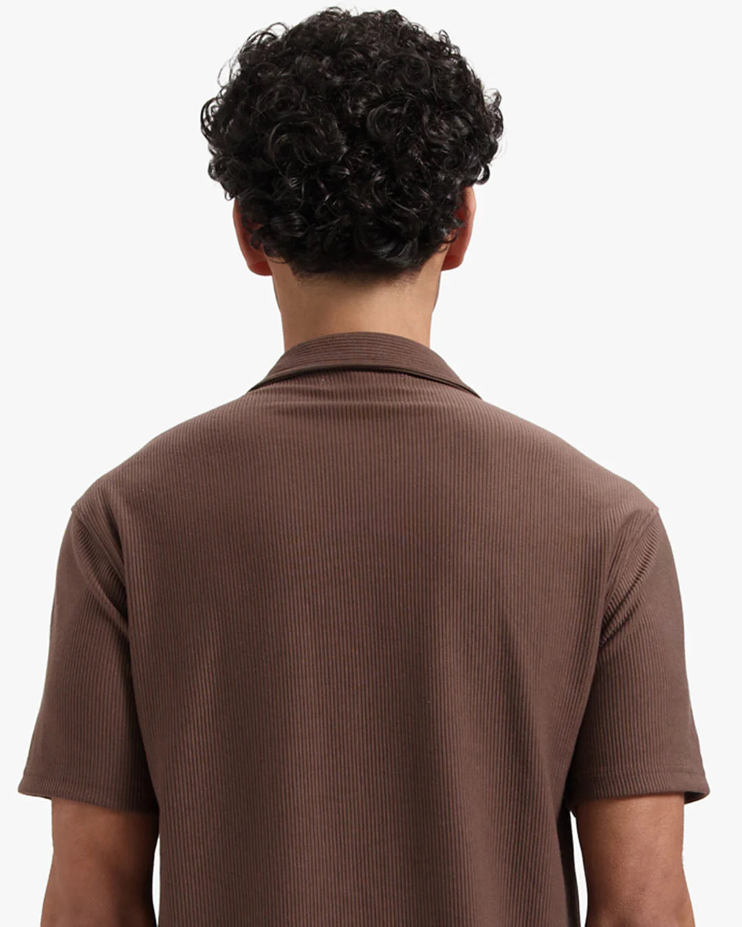 Croyez Ribbed Shirt- Brown