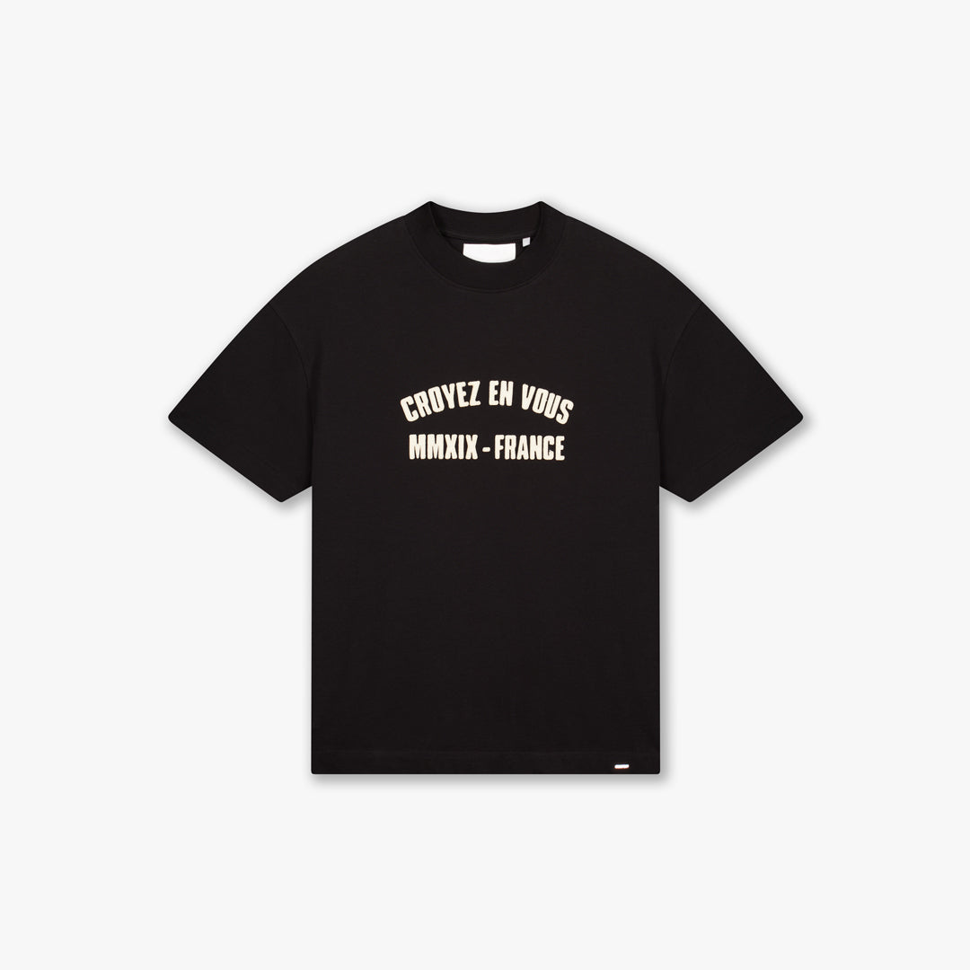 Croyez Applique T-Shirt- Black