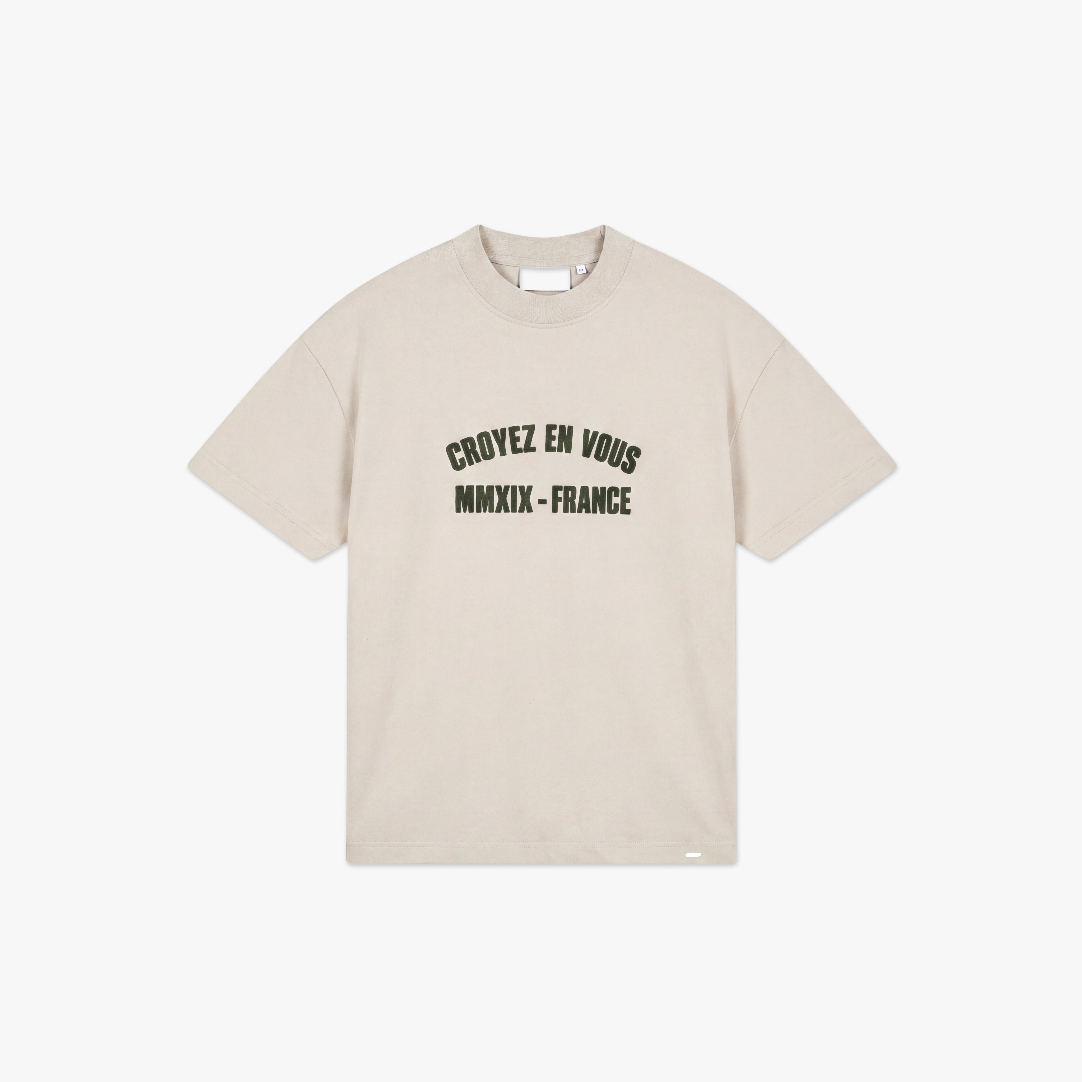 Croyez Applique T-Shirt- Light Beige