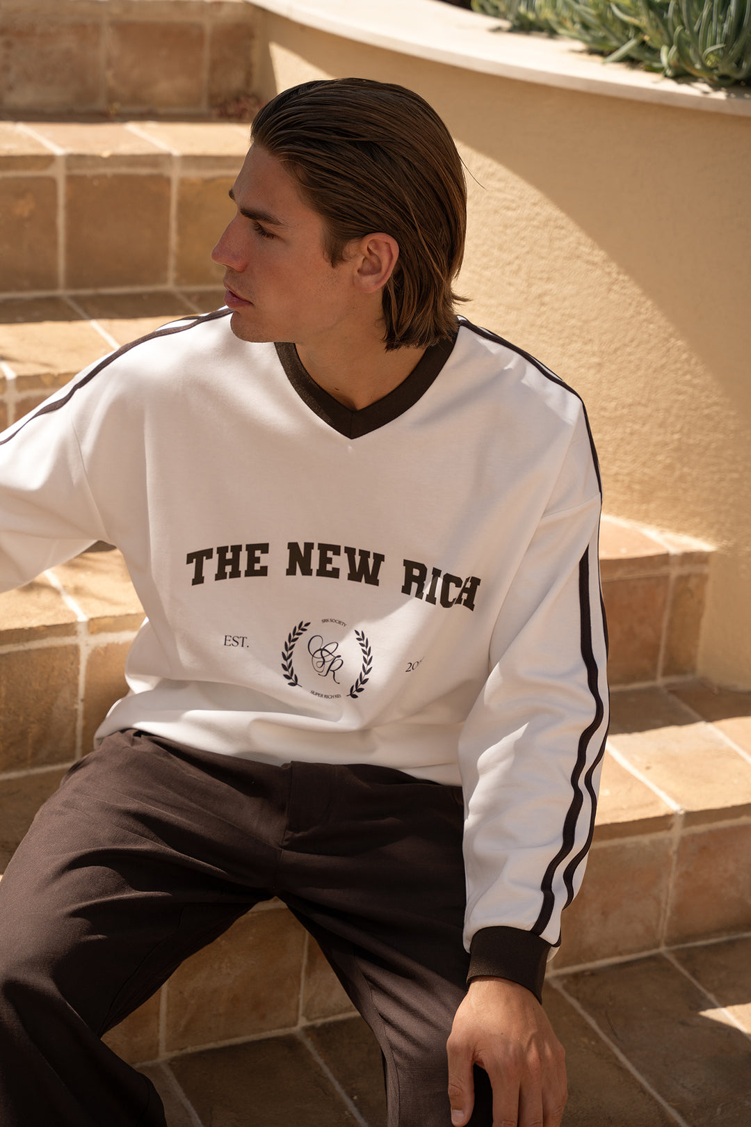 Super Rich Kids Jersey The New Rich - Off White/Brown