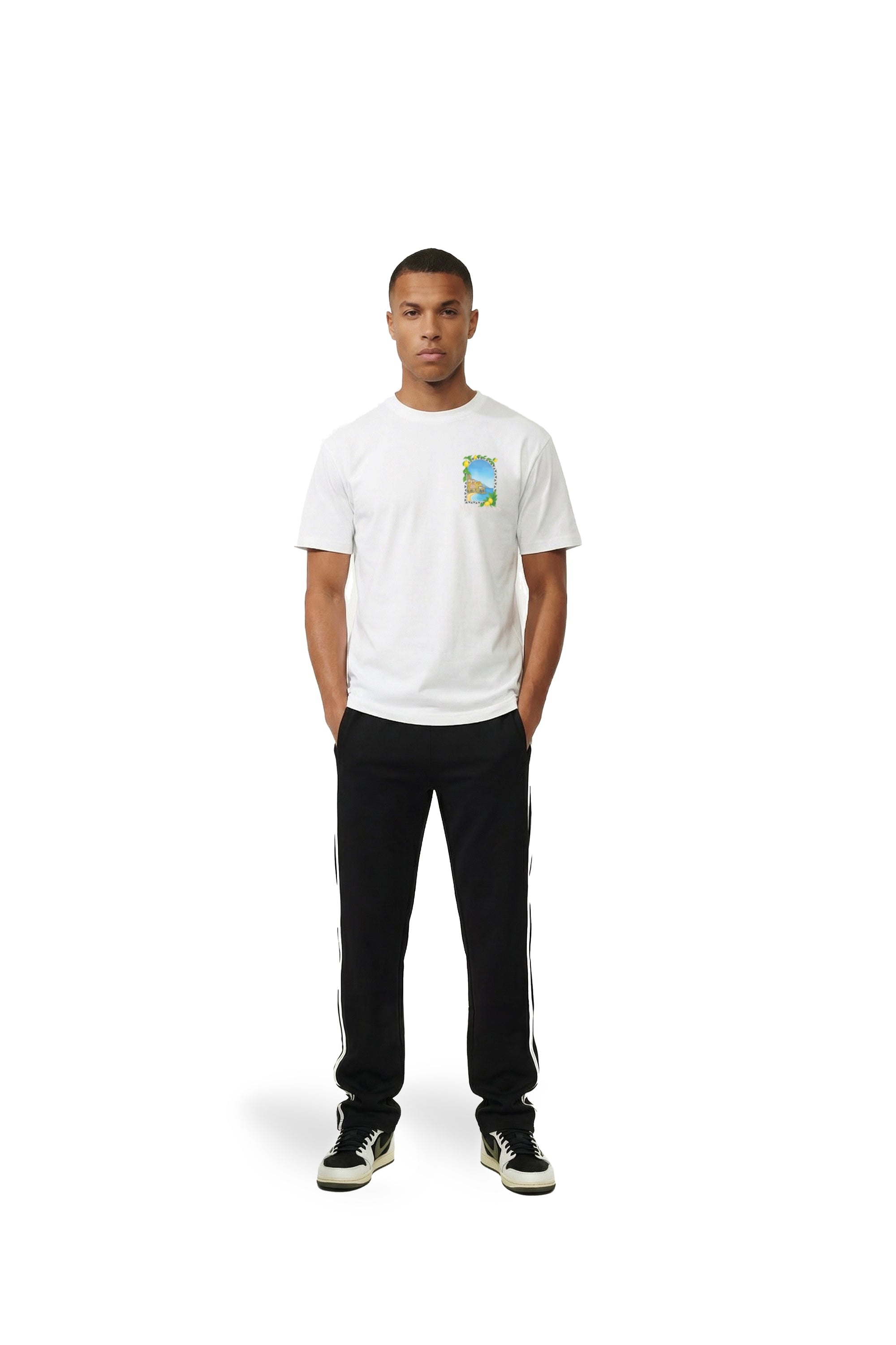 Malelions Men Amalfi Window T-Shirt- White