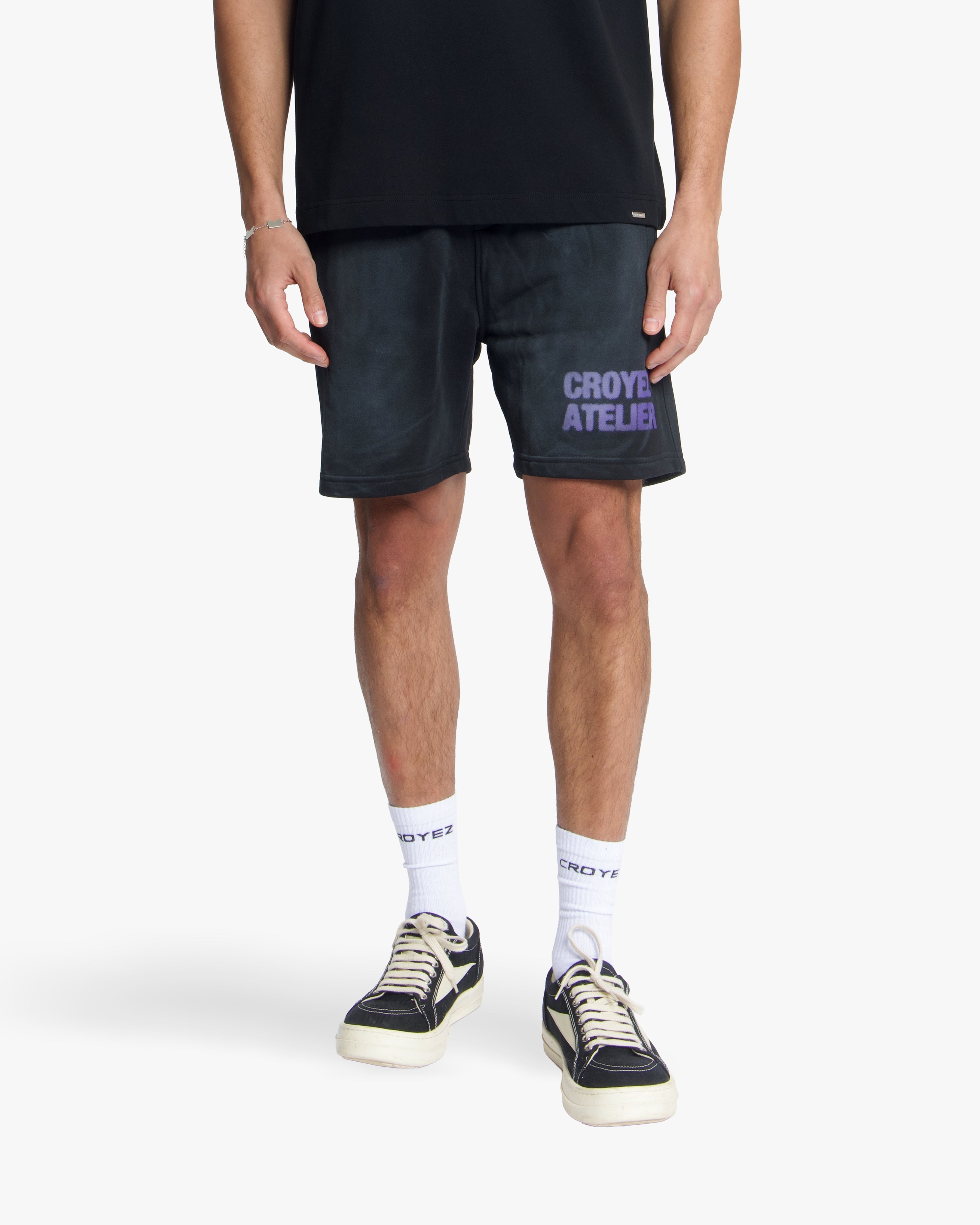 Croyez Sprayed Atelier Shorts- Black