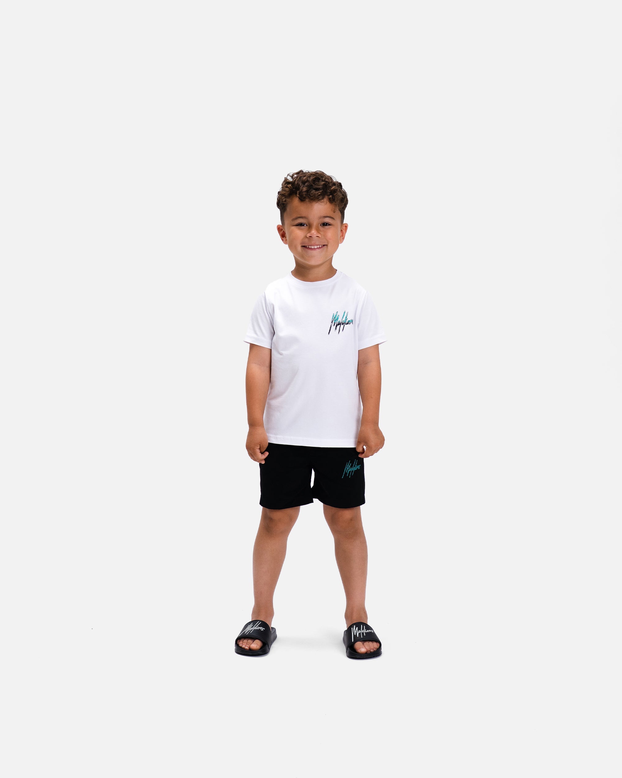 Malelions Junior Split T-Shirt 2.0- White