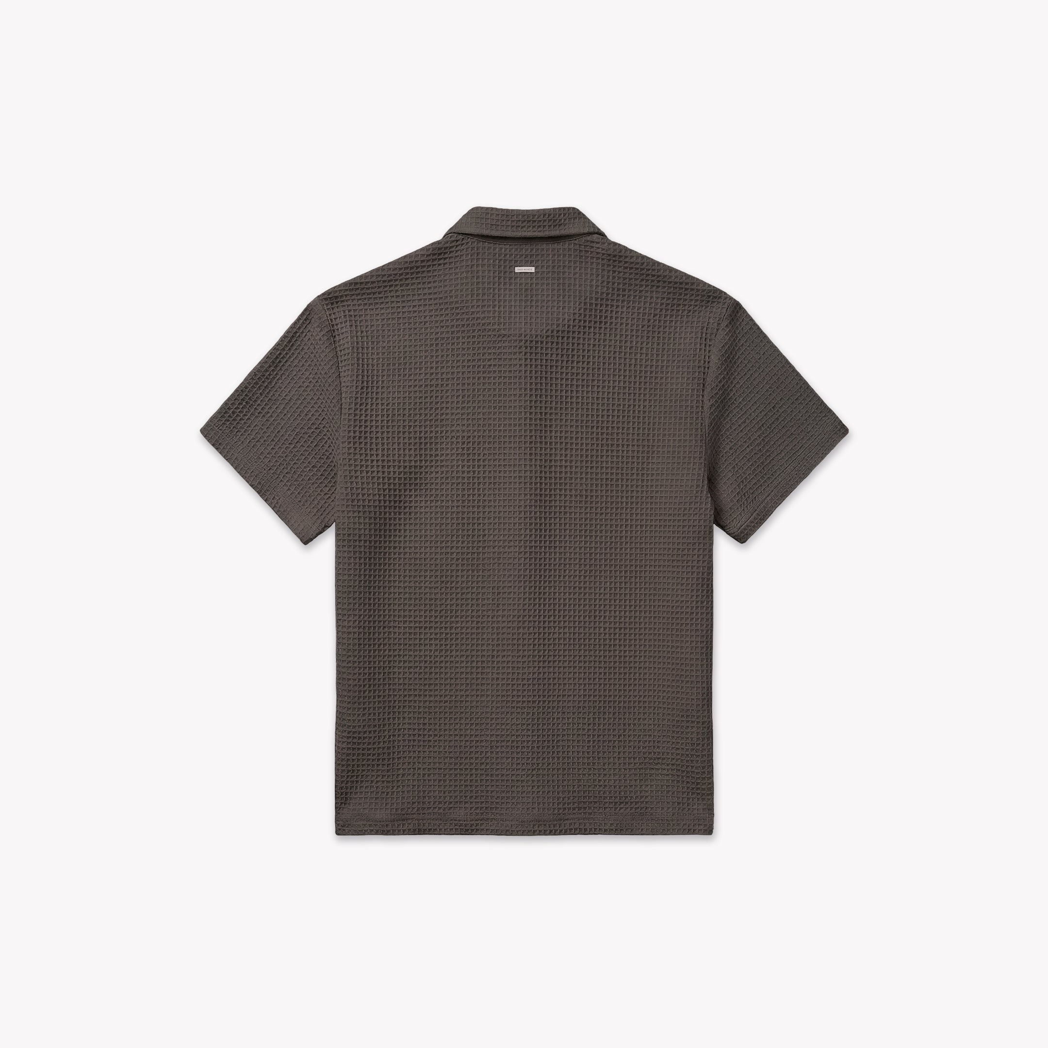 Croyez Initial Waffle Shirt - Washed Brown