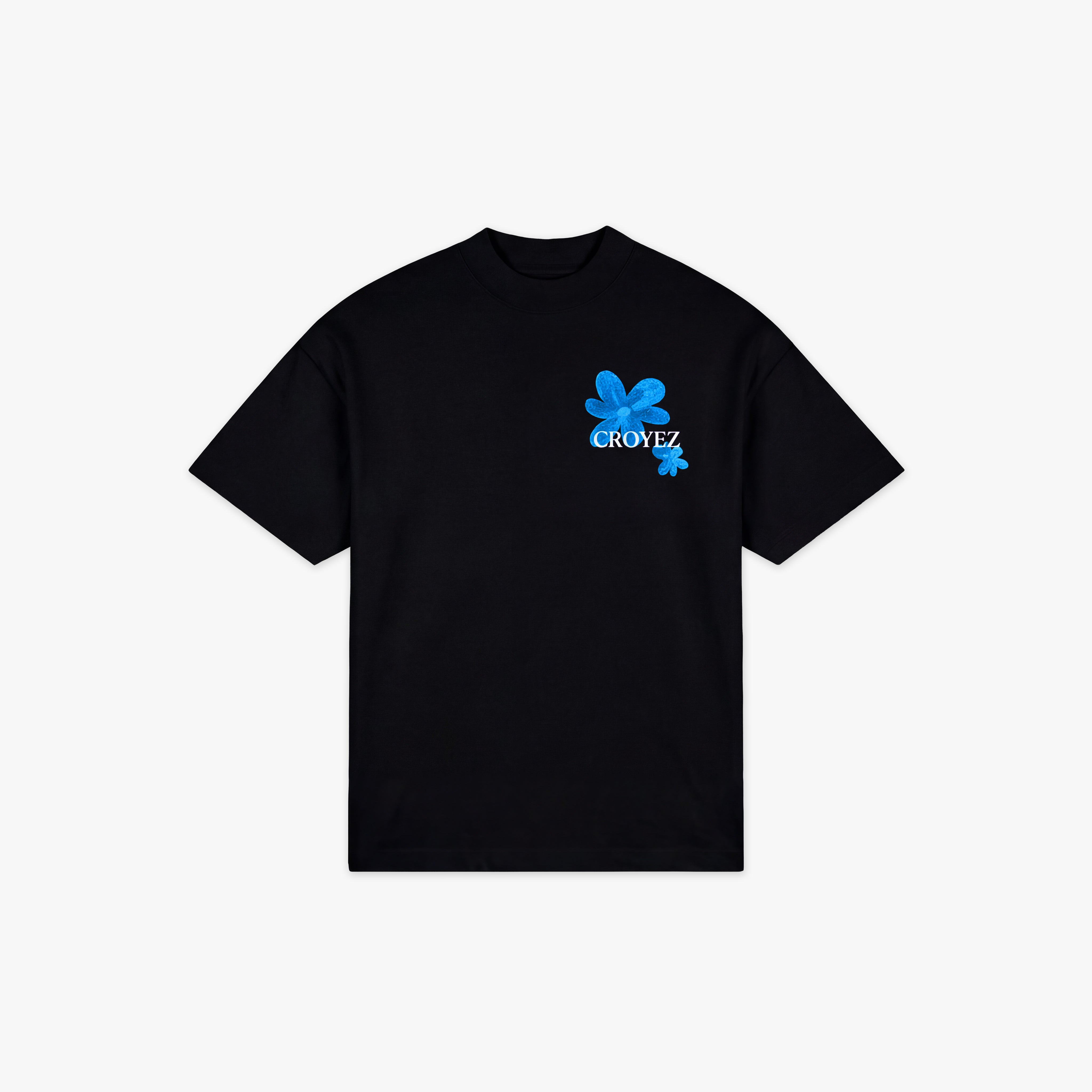 Croyez Botanique T-Shirt- Black/Tiffany Blue