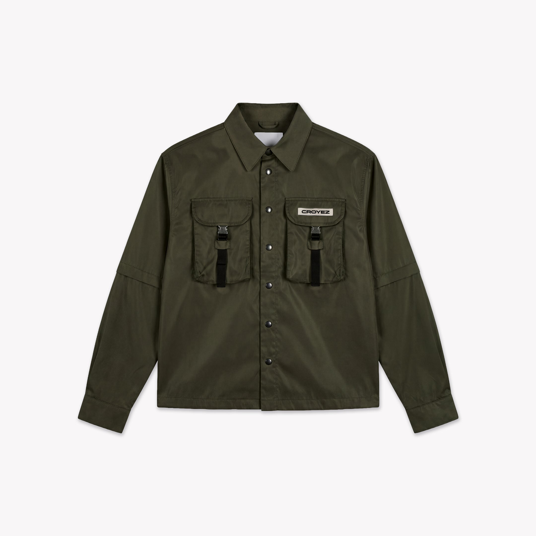 Croyez Etiquette Nylon Jacket- Dusty Olive