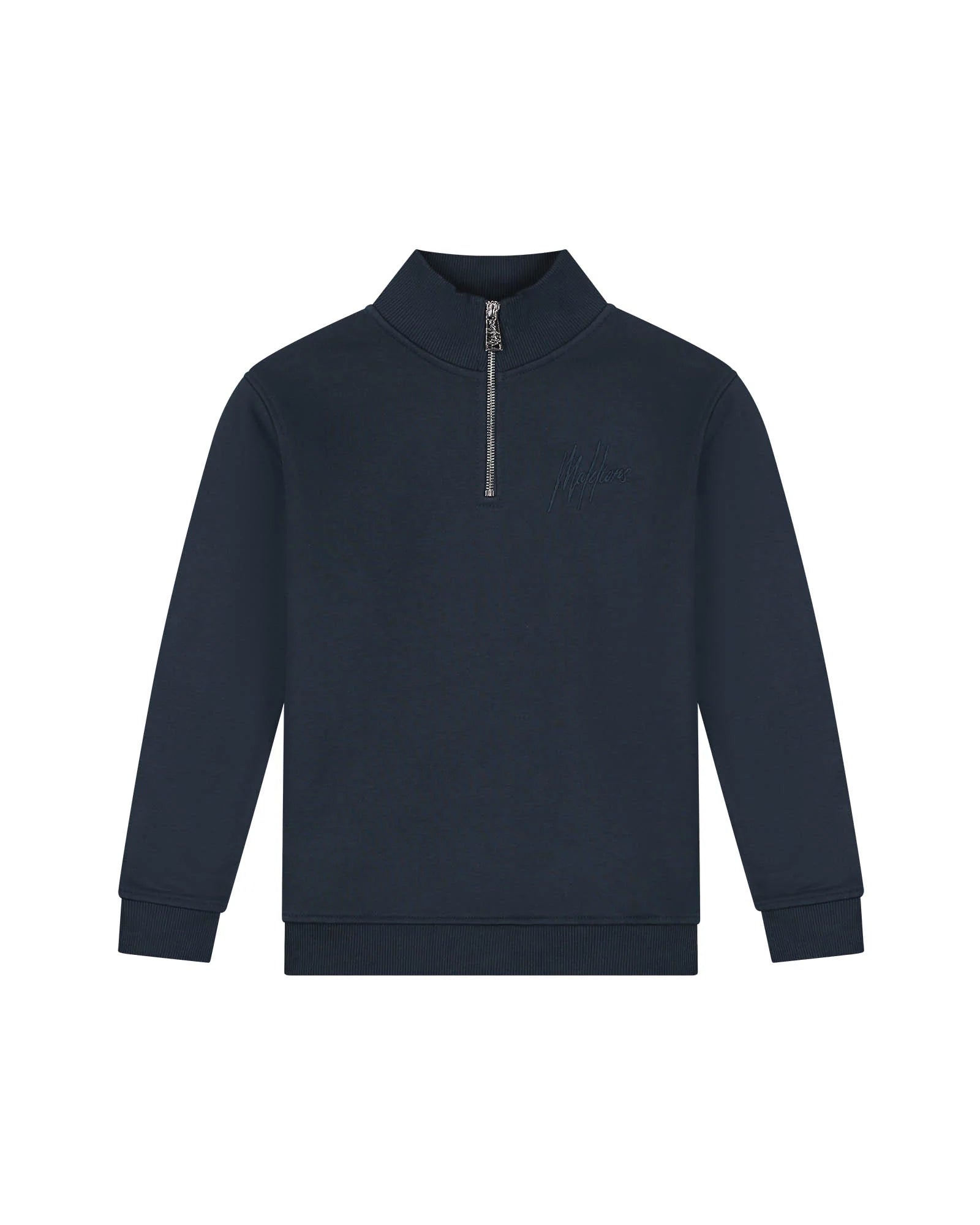 Malelions Junior Turtle Half Zip Sweater - Navy