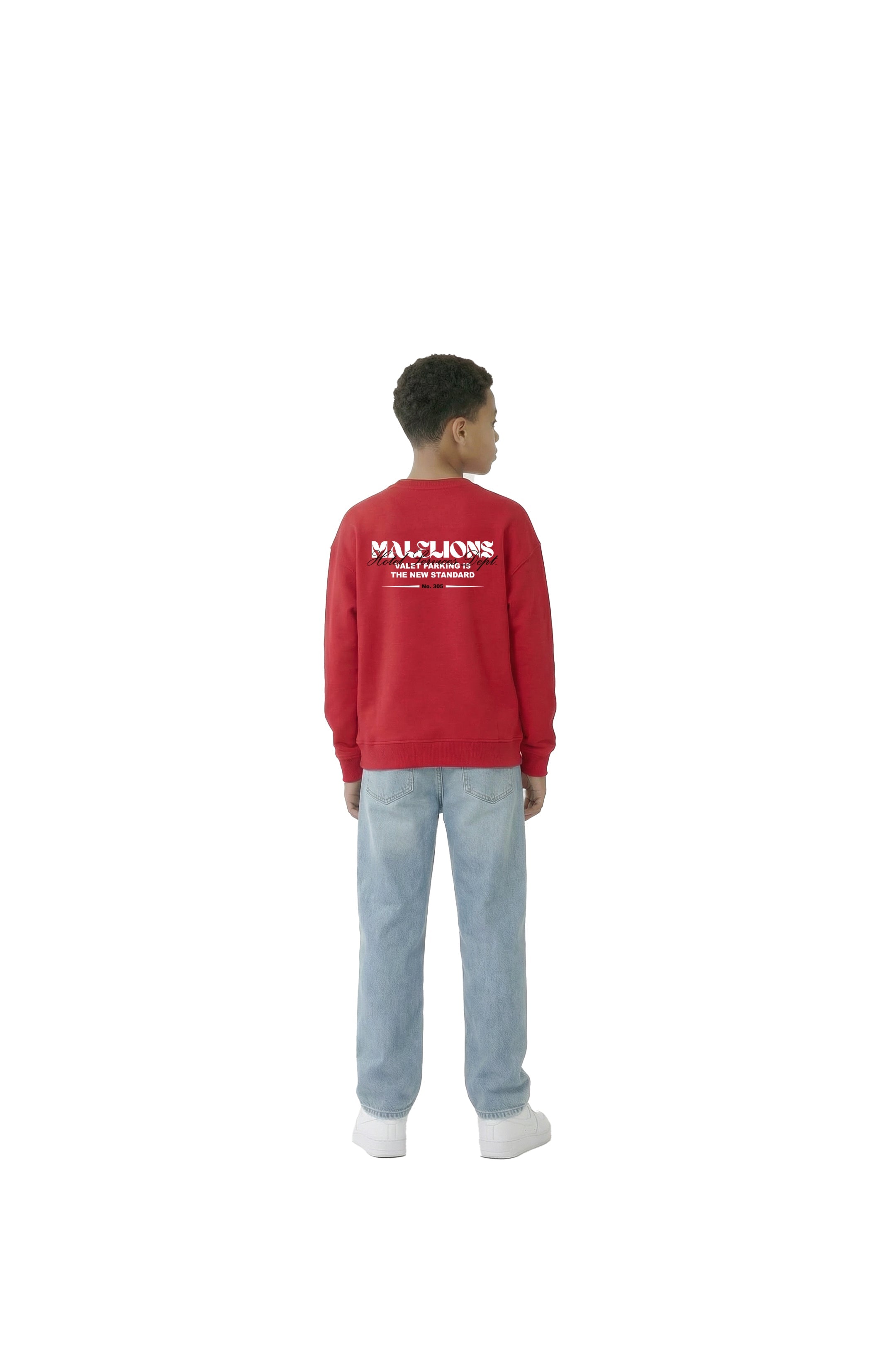 Malelions Junior Relaxed Valet Sweater - Red