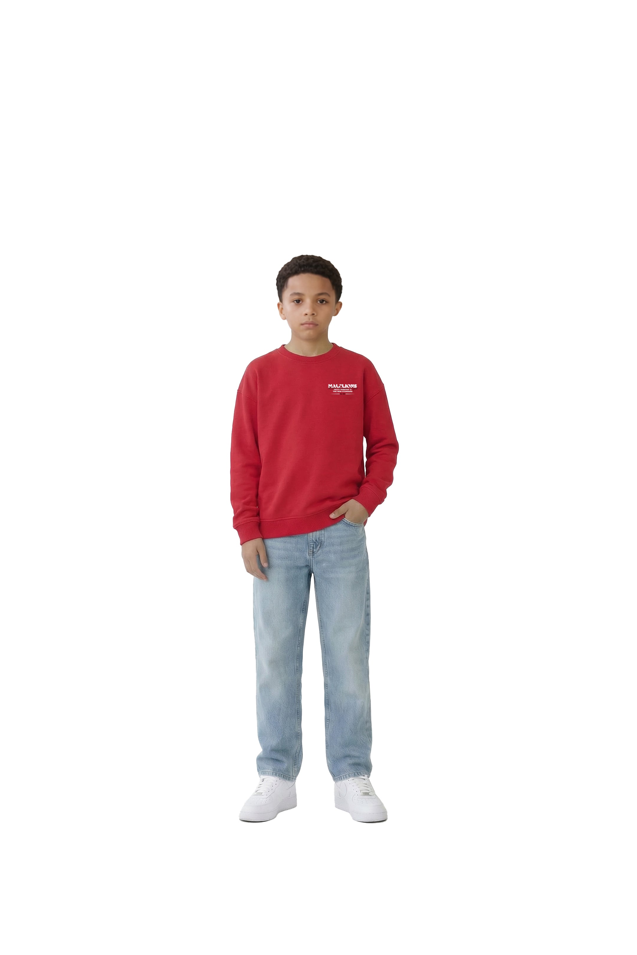 Malelions Junior Relaxed Valet Sweater - Red