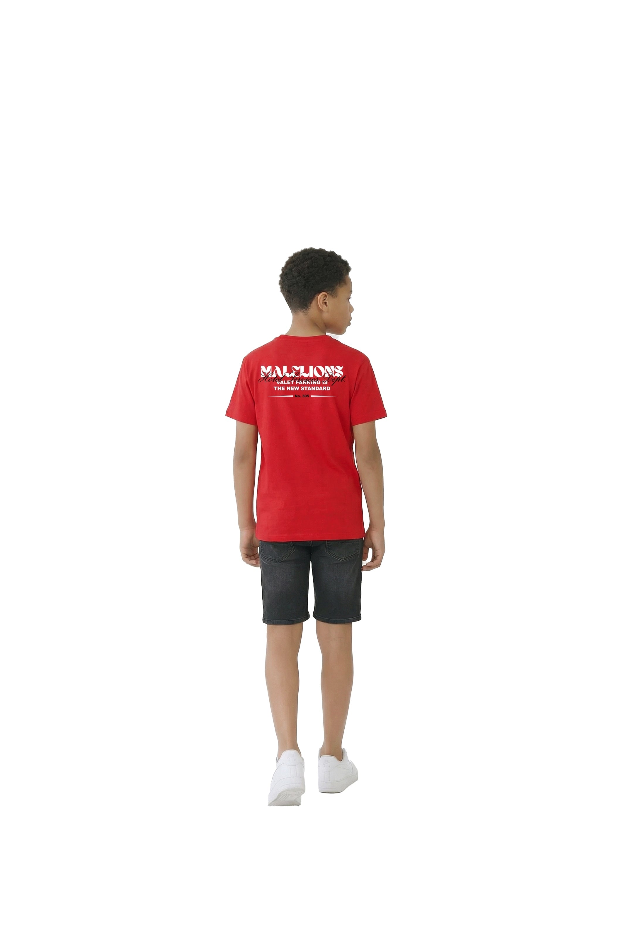 Malelions Junior Relaxed Valet T-Shirt - Red